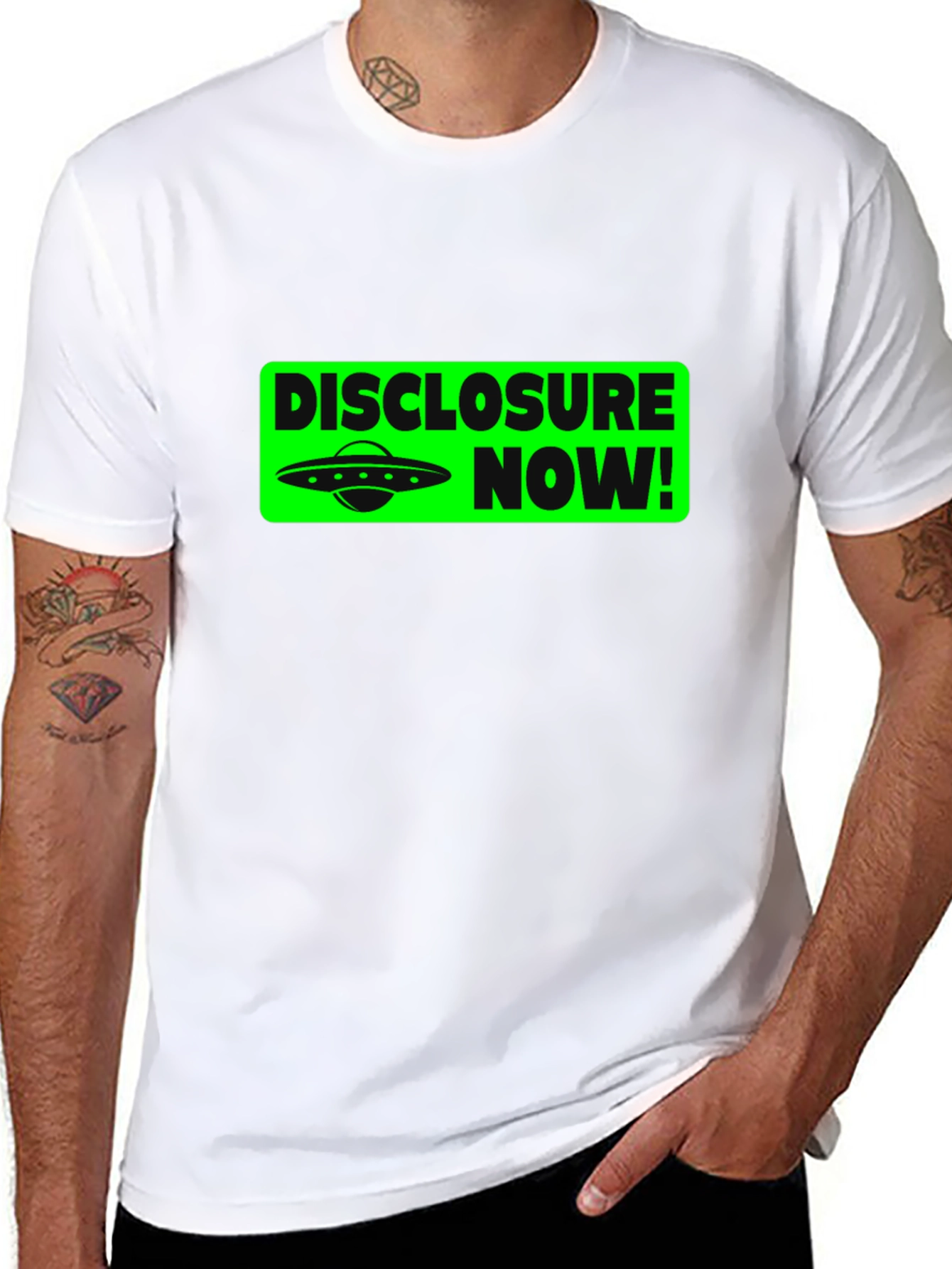 Disclosure Now! UFO Graphic Tee - Black Cotton T-Shirt