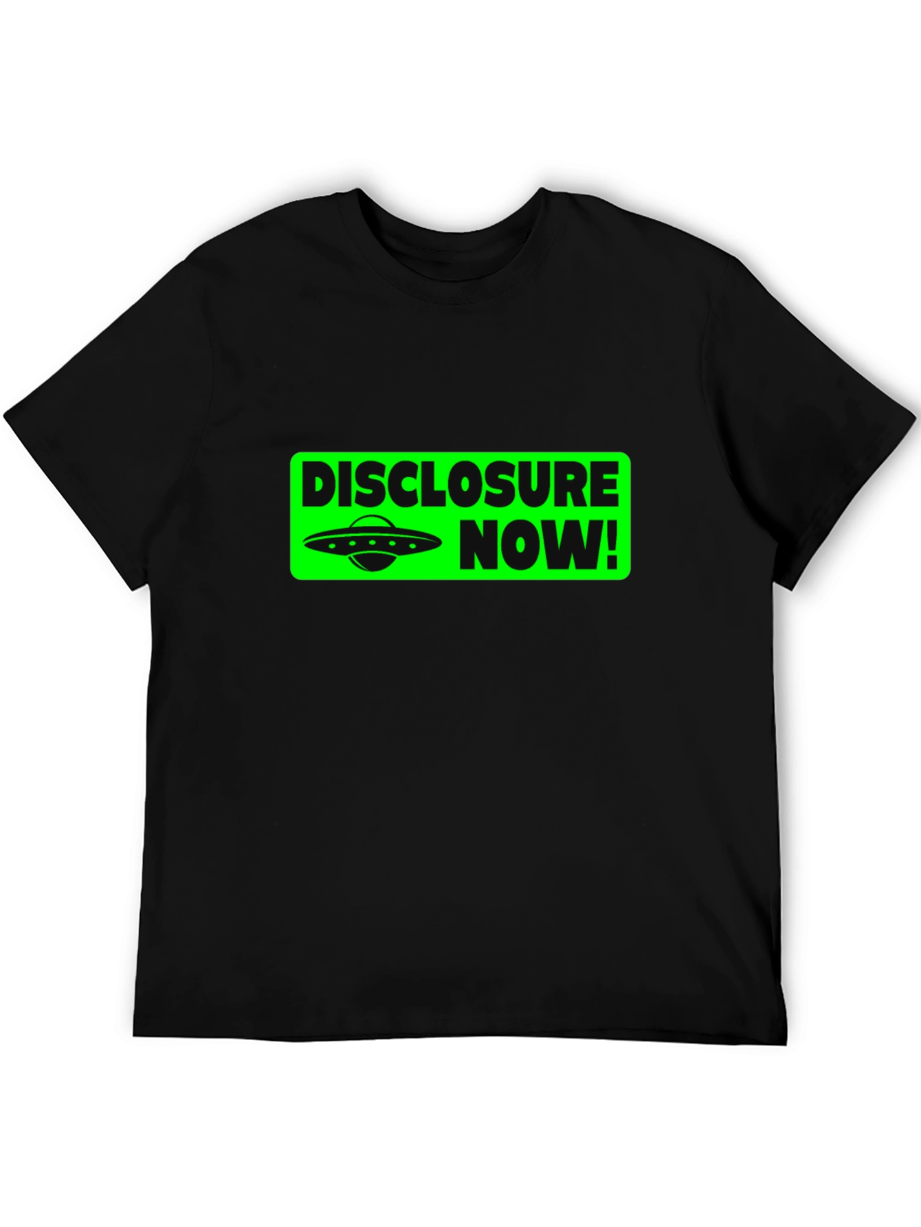 Disclosure Now! UFO Graphic Tee - Black Cotton T-Shirt