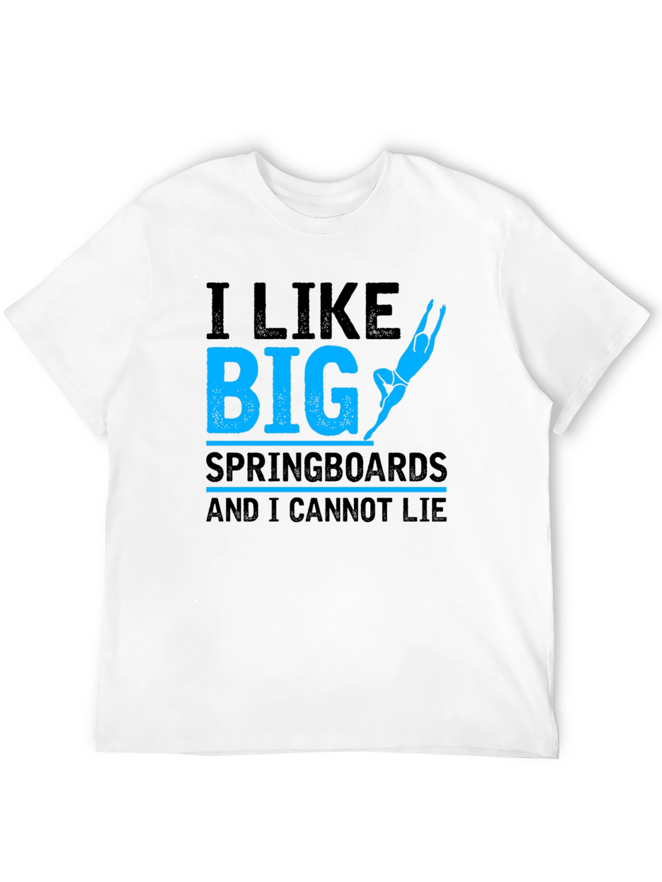 Funny I Like Big Springboards Mens Black T-Shirt