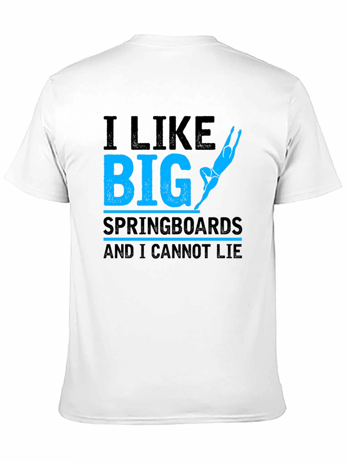 Funny I Like Big Springboards Mens Black T-Shirt