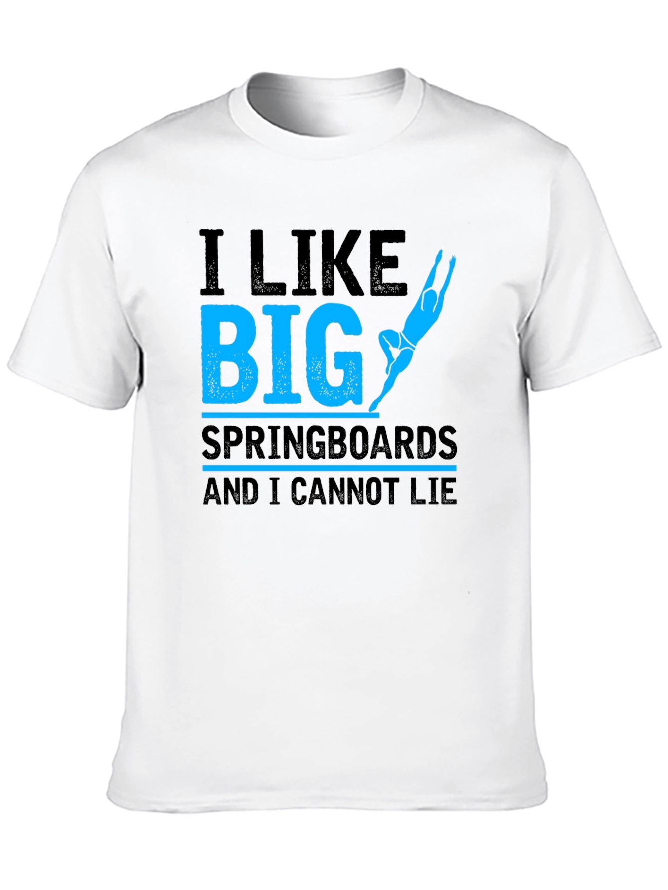 Funny I Like Big Springboards Mens Black T-Shirt
