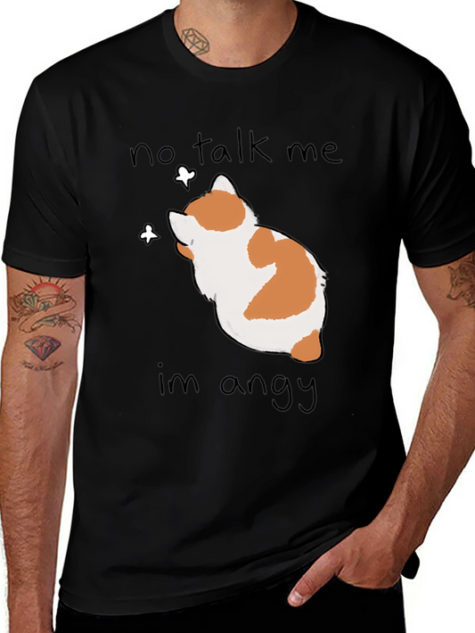 No Talk Me Im Angy T-Shirt - Funny Cat Tee