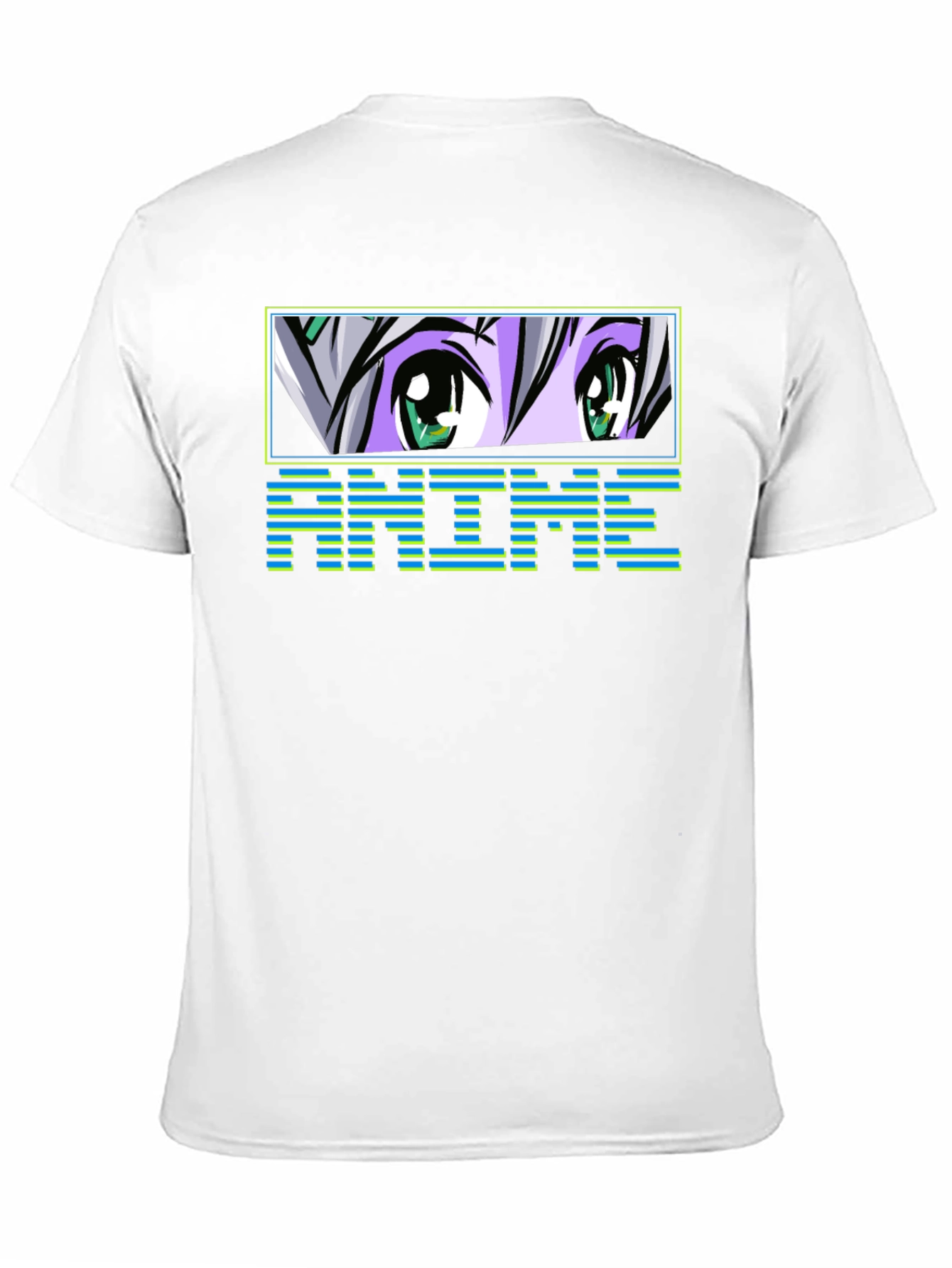 Anime Eyes Graphic Tee - Black T-Shirt