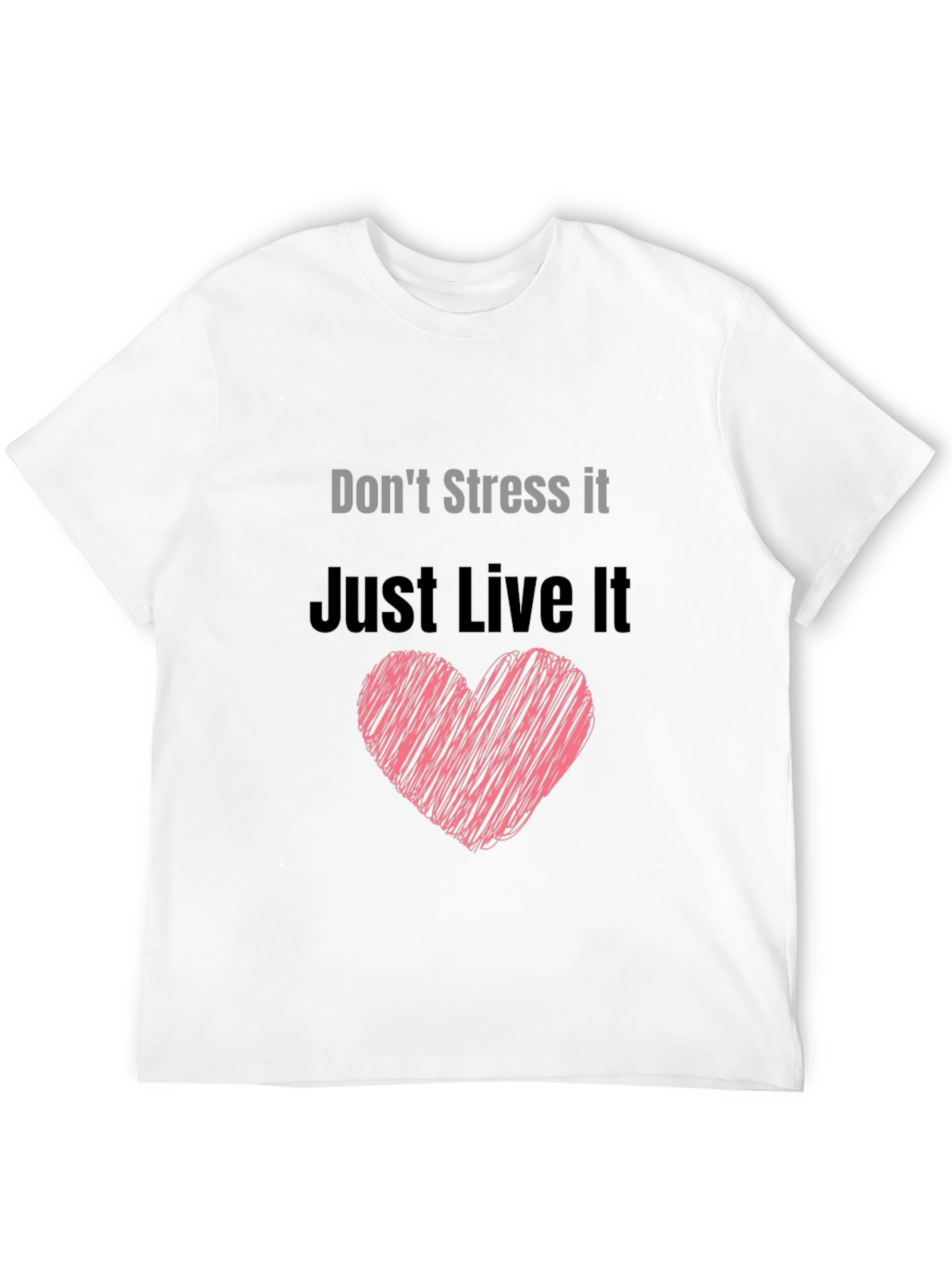 Dont Stress It Just Live It Black Tee
