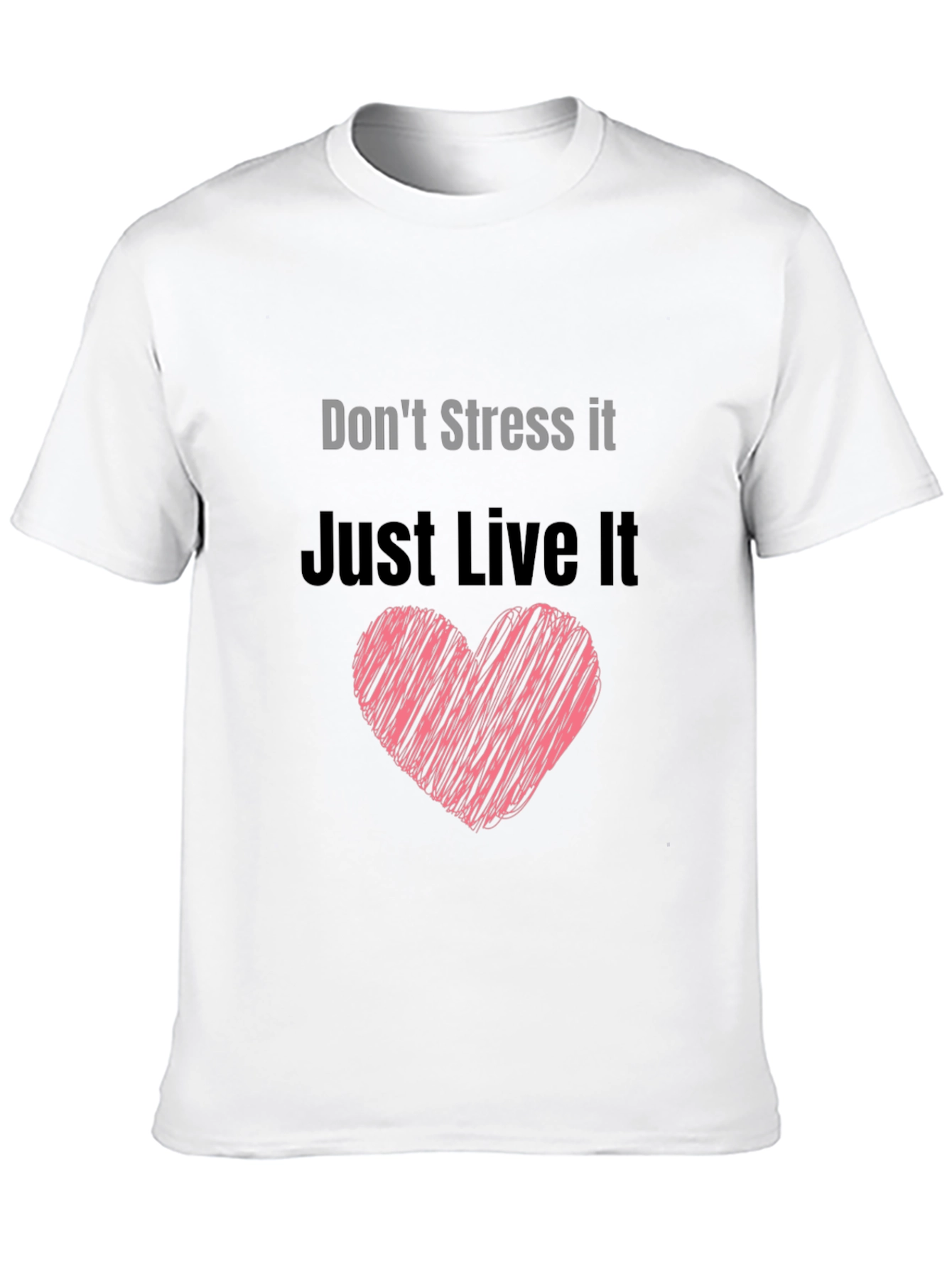 Dont Stress It Just Live It Black Tee
