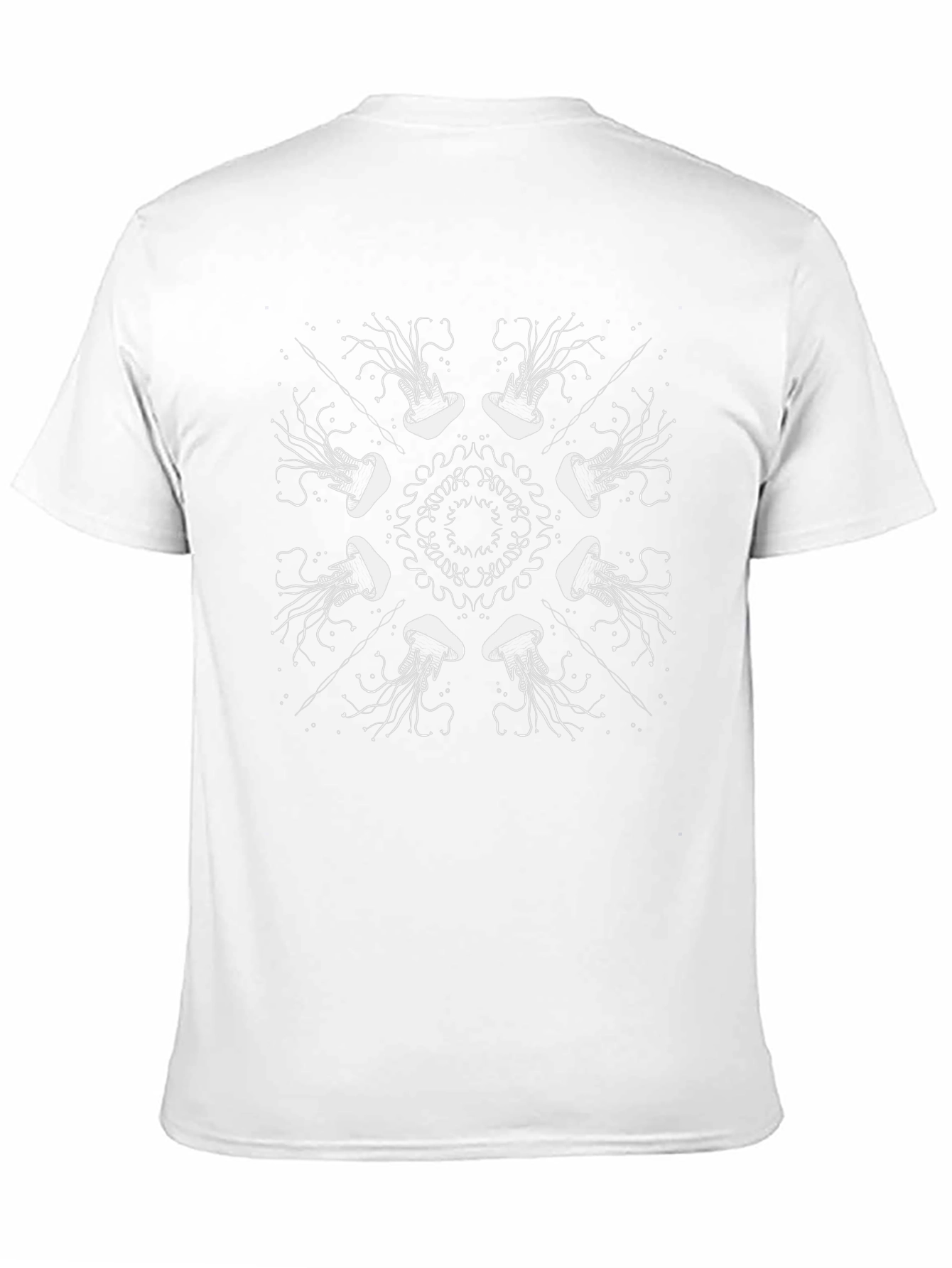 Jellyfish Pattern Black T-Shirt
