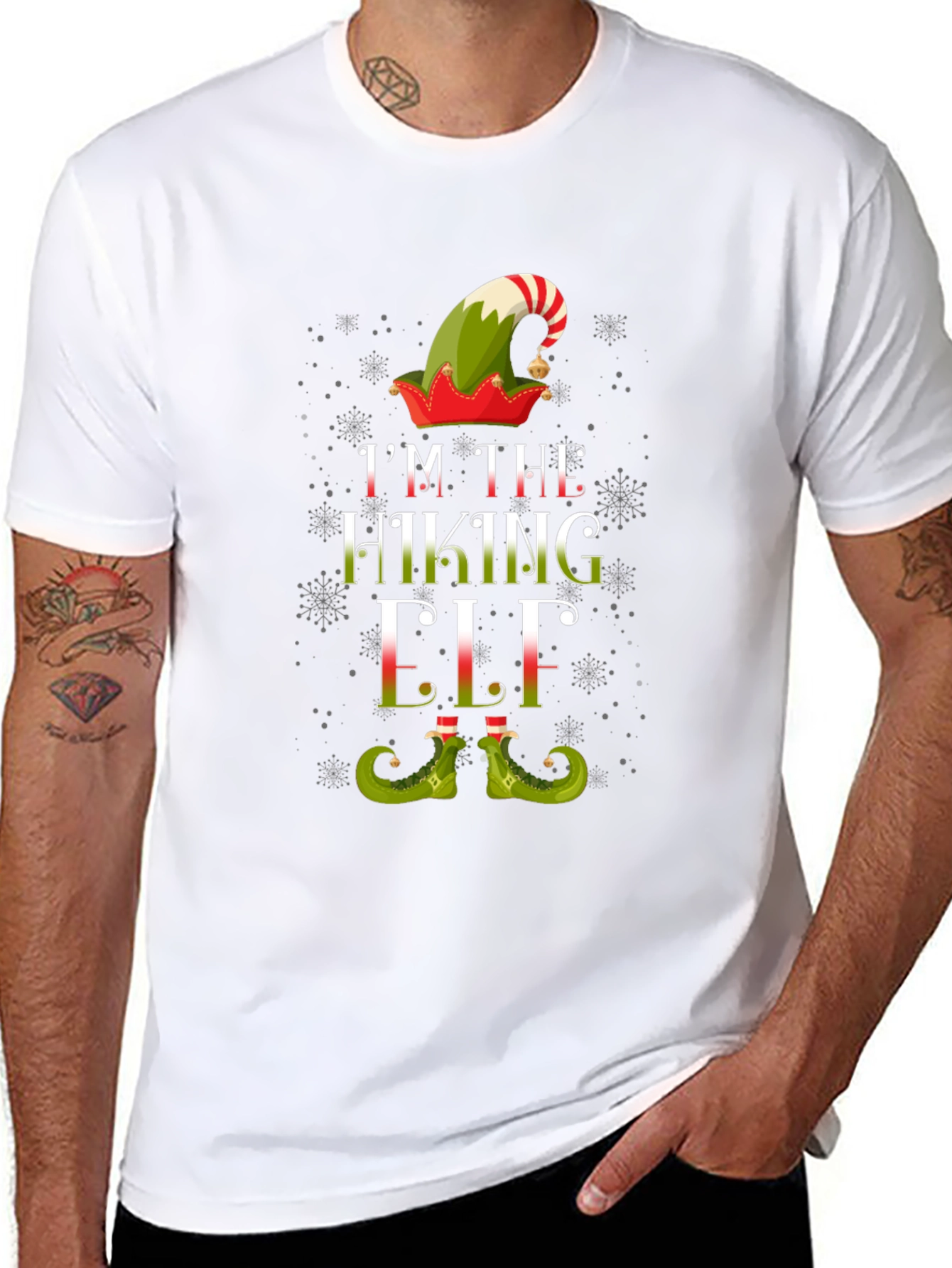 Im The Hiking Elf Christmas T-Shirt