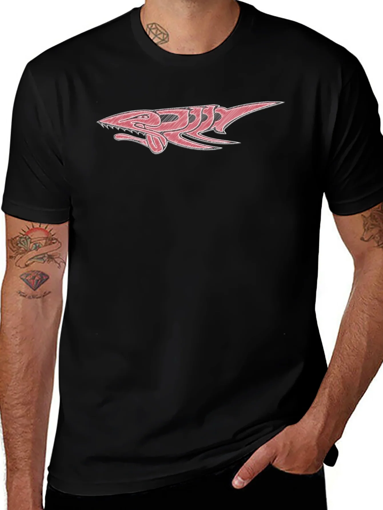 Shark Graphic Black T-Shirt
