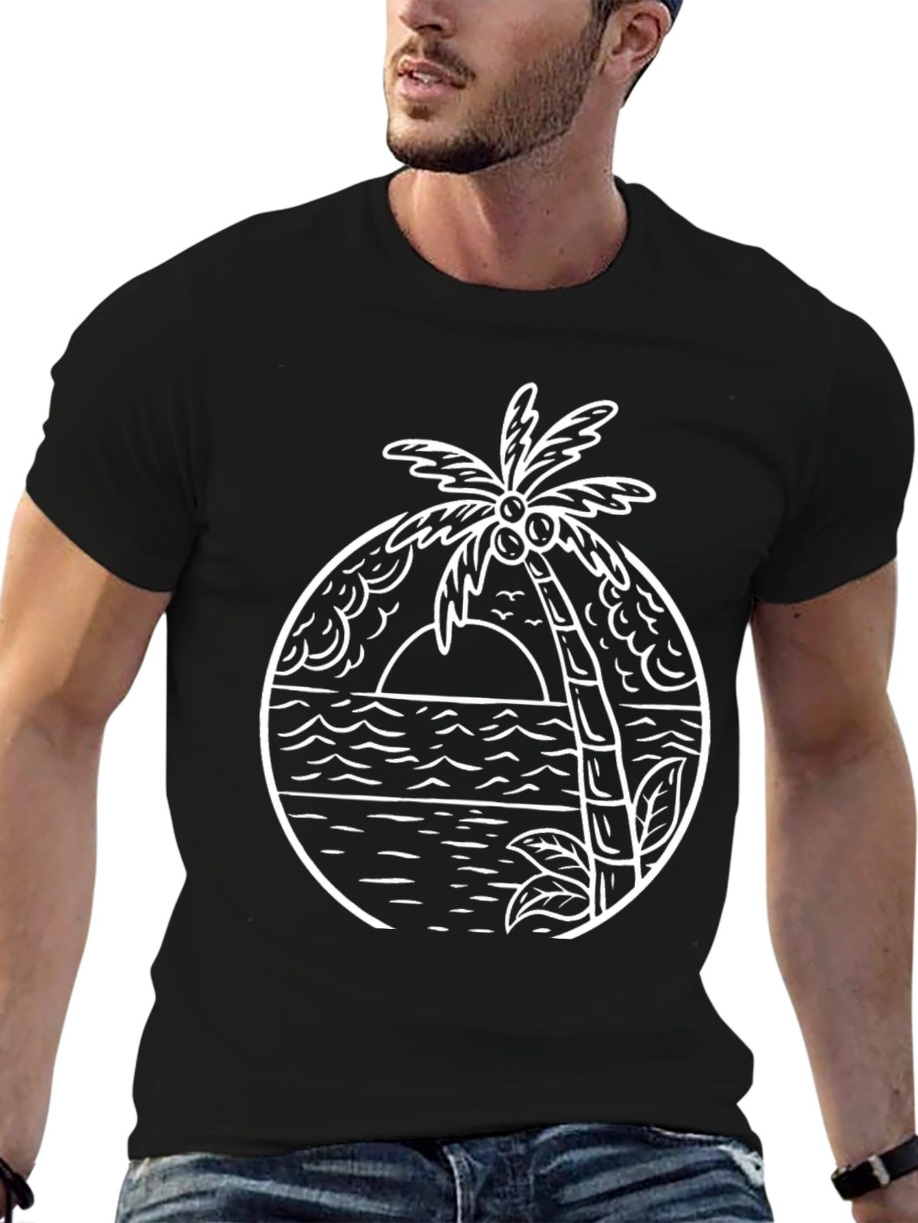 Tropical Island Graphic T-Shirt