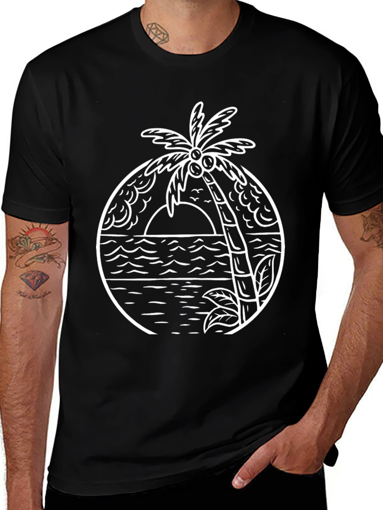 Tropical Island Graphic T-Shirt