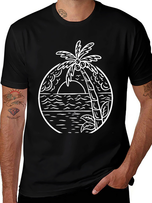 Tropical Island Graphic T-Shirt