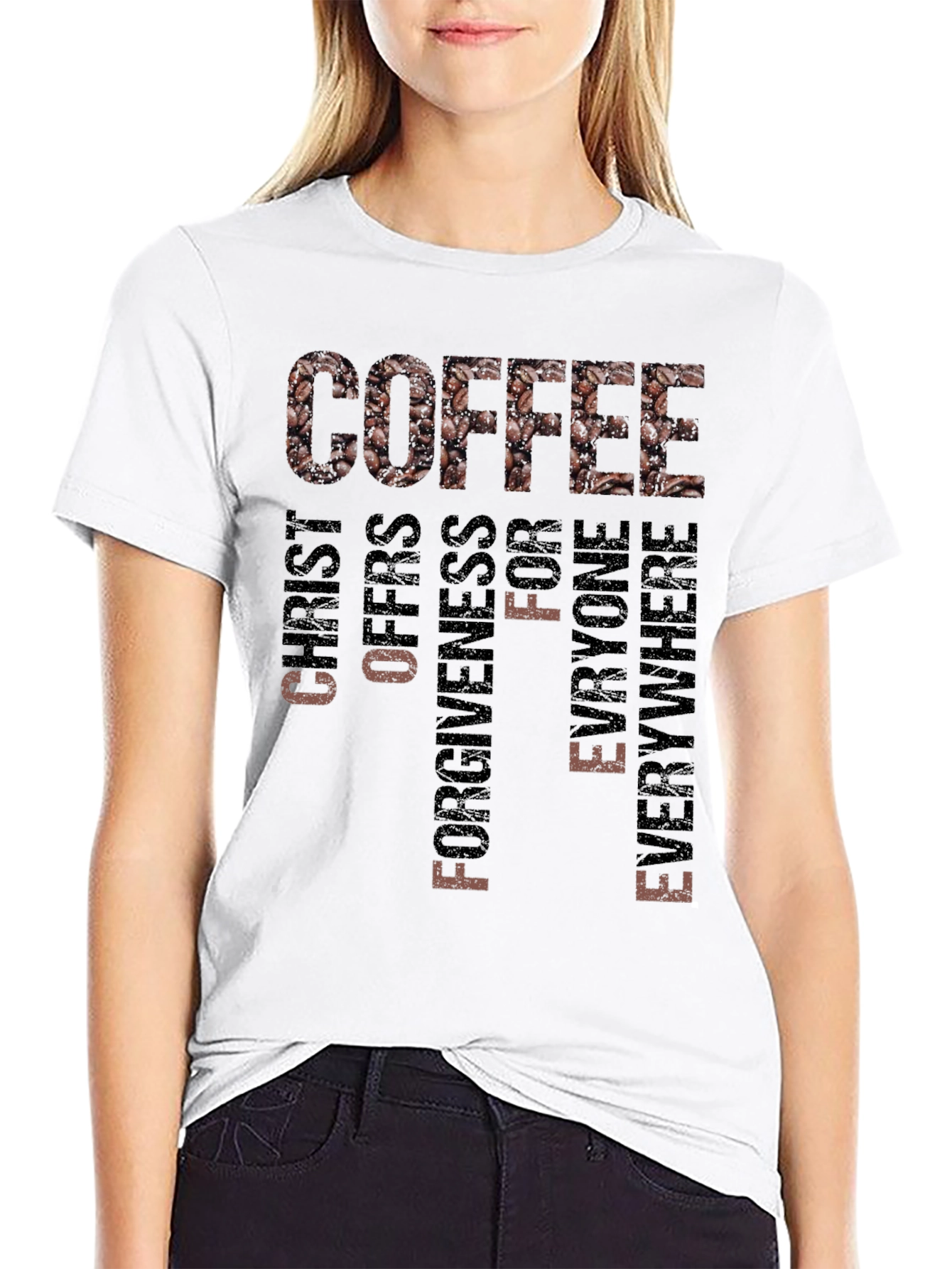 Coffee Christ Offers Forgiveness T-Shirt