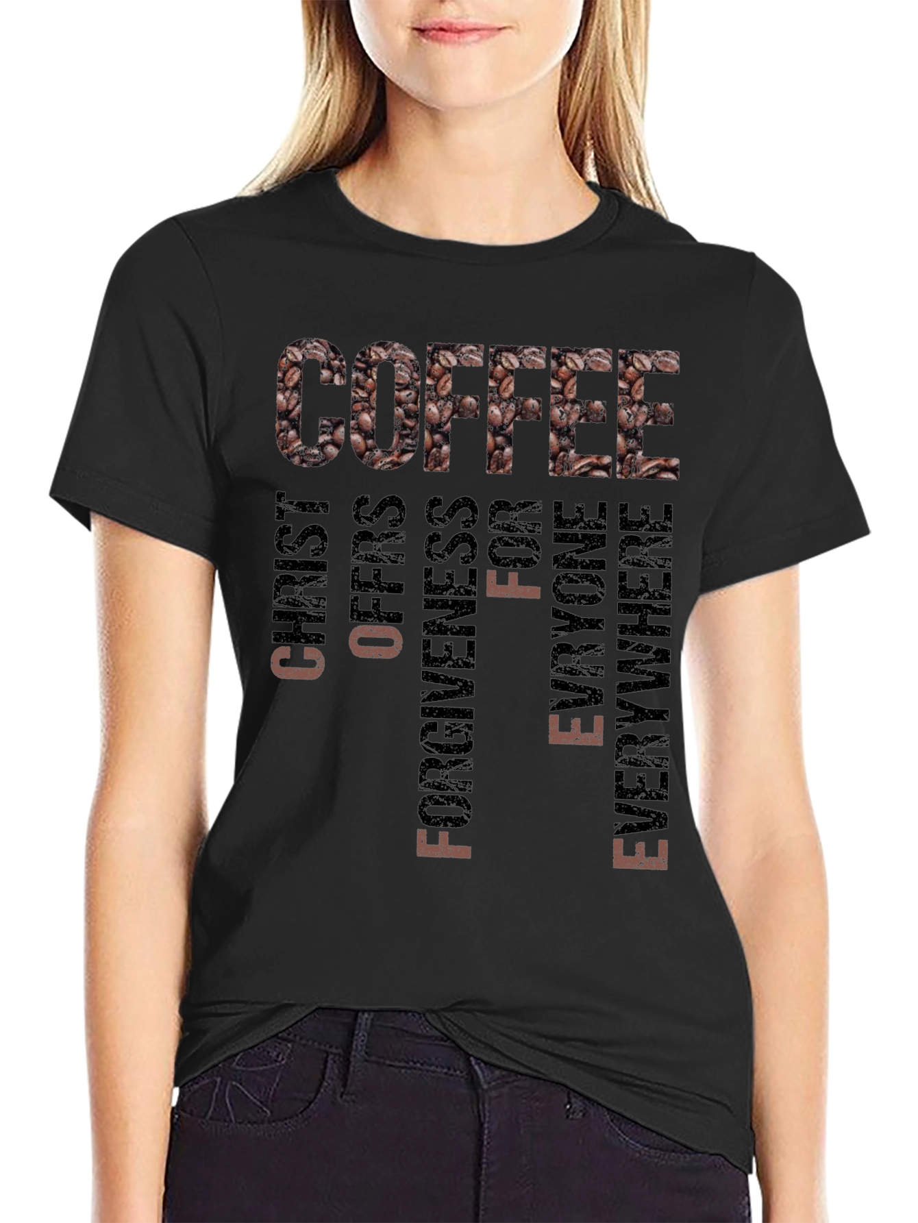 Coffee Christ Offers Forgiveness T-Shirt