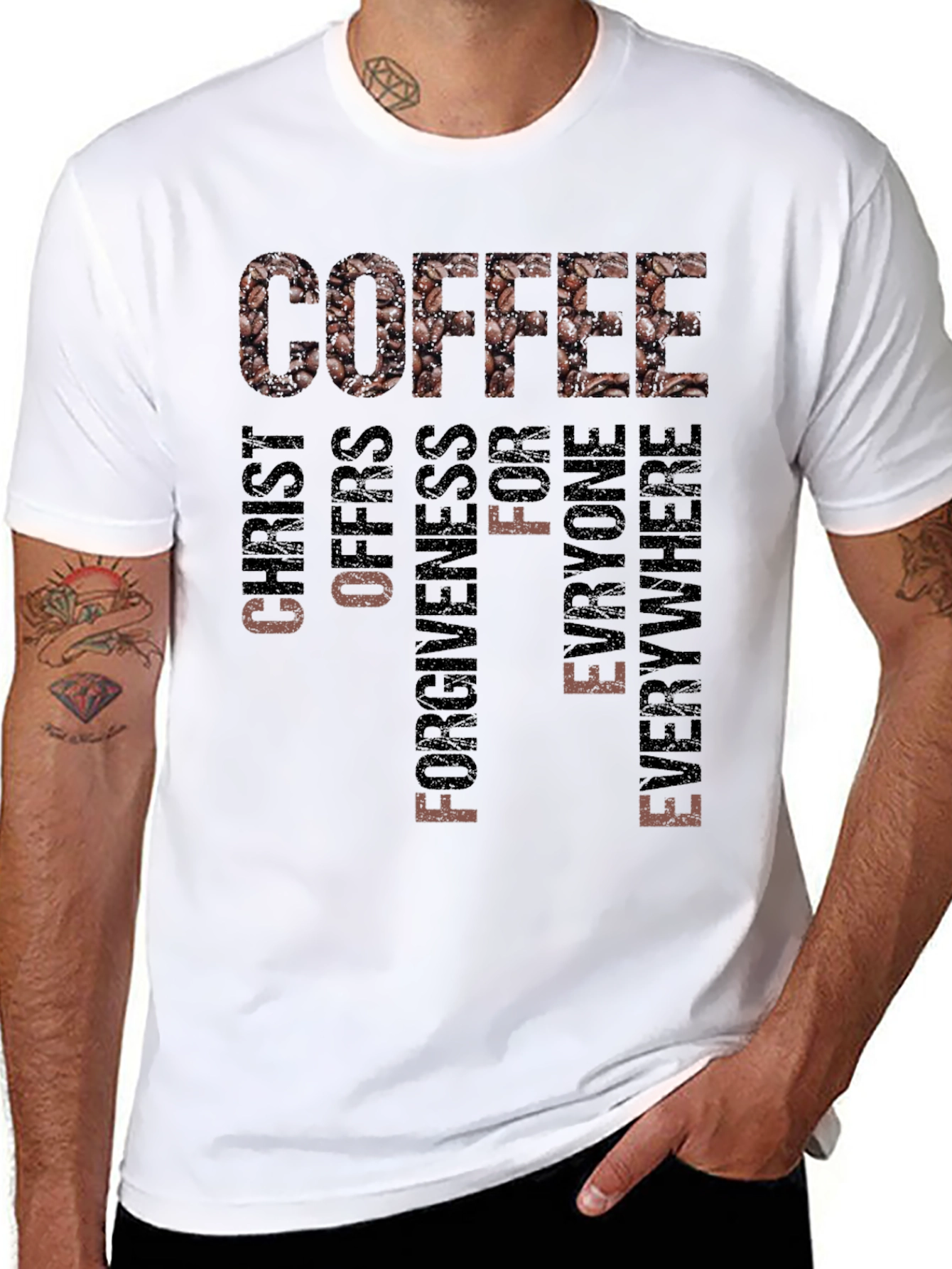 Coffee Christ Offers Forgiveness T-Shirt