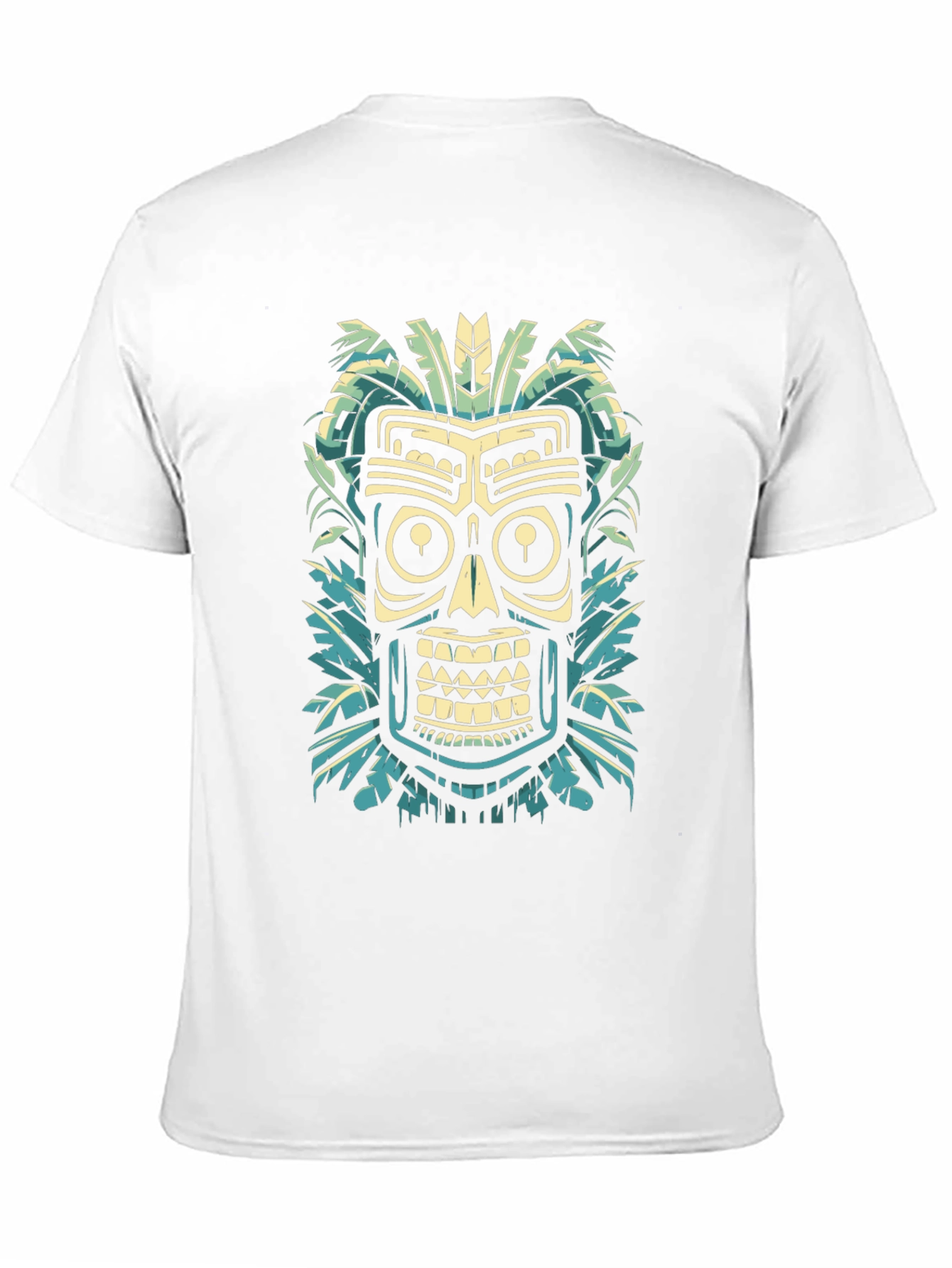Tribal Tiki Mask Graphic Tee - Island Style