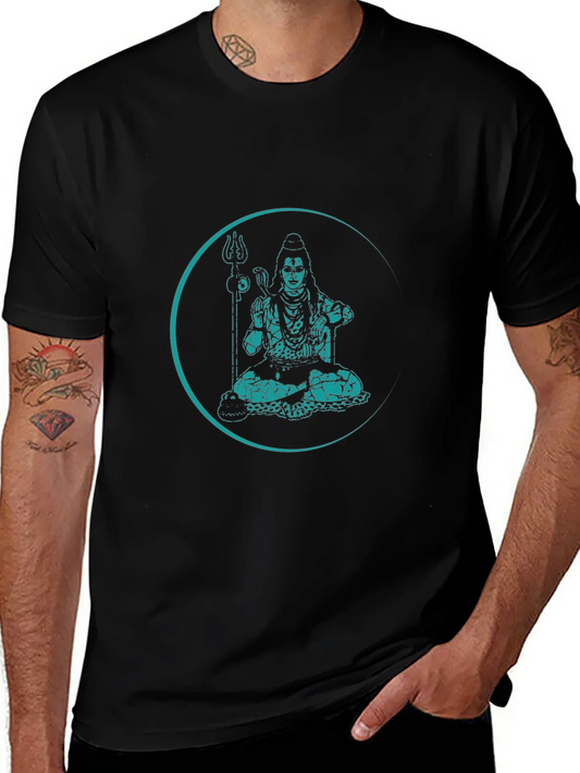 Shiva Graphic Print Black T-Shirt