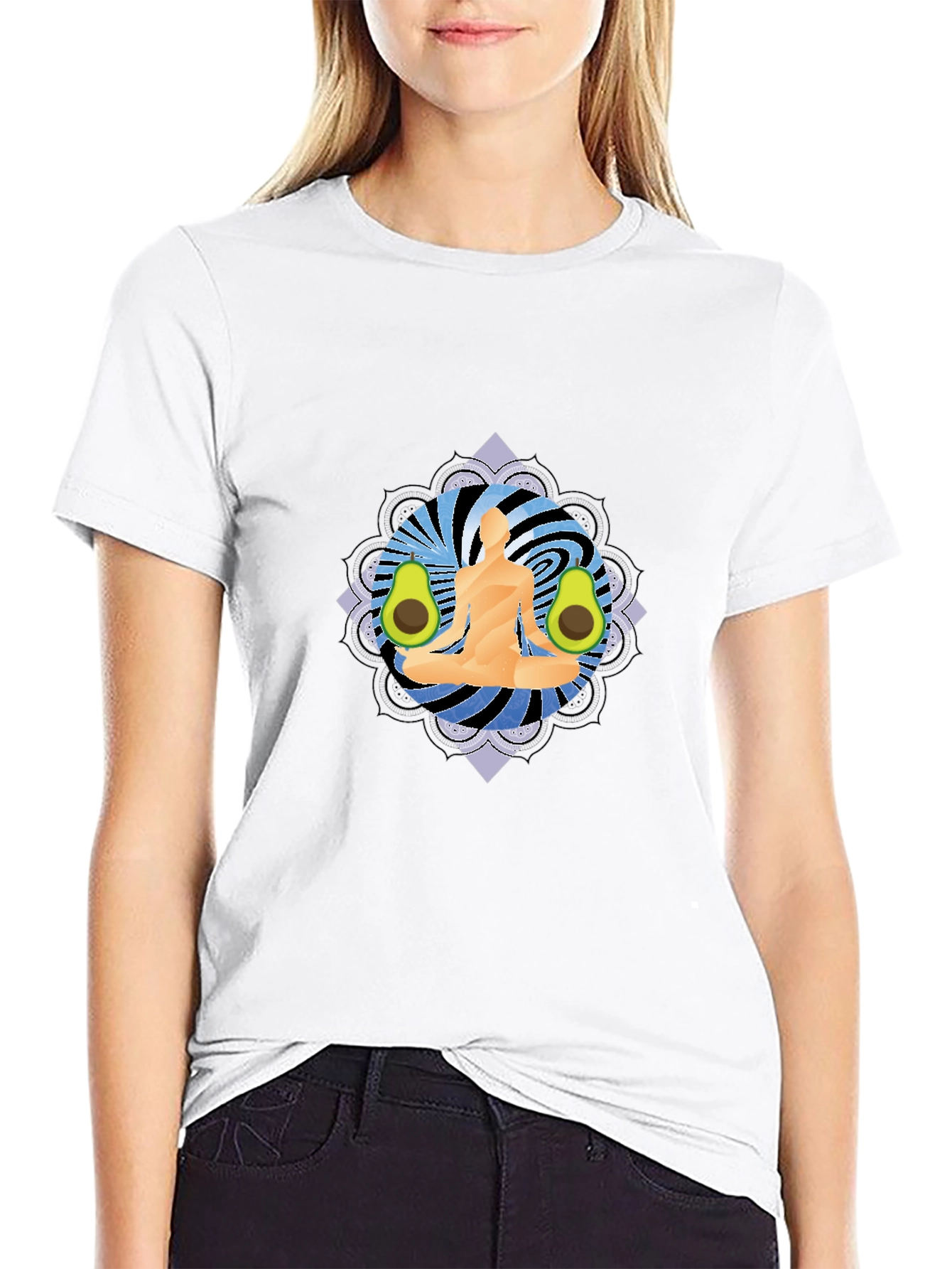 Yoga Avocado Black T-Shirt