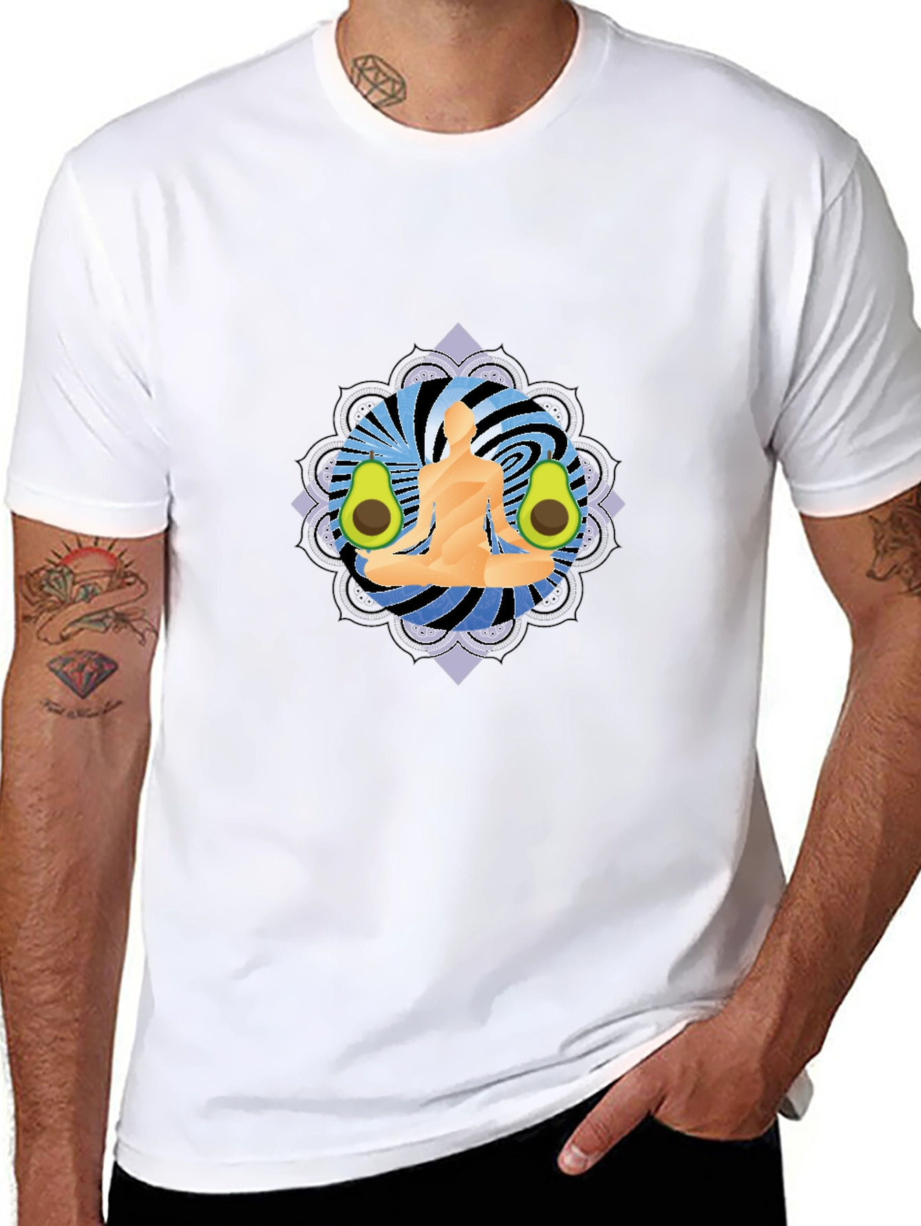 Yoga Avocado Black T-Shirt