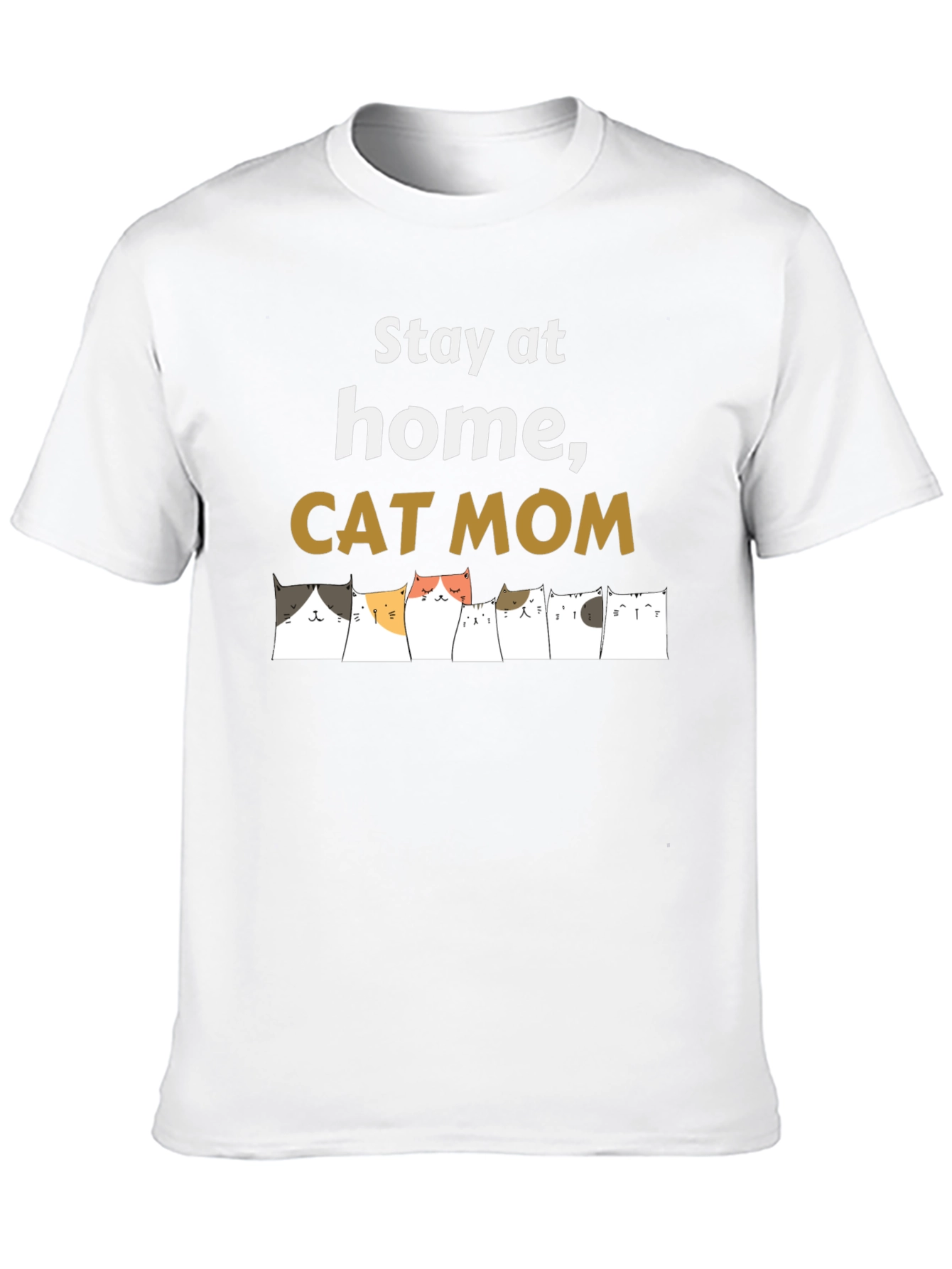 Stay Home Cat Mom T-Shirt