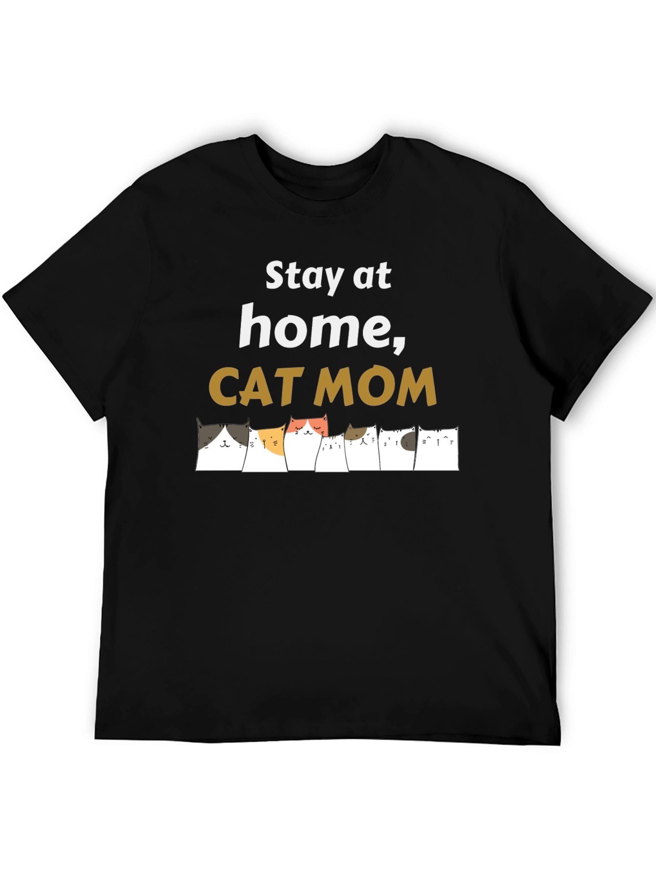 Stay Home Cat Mom T-Shirt