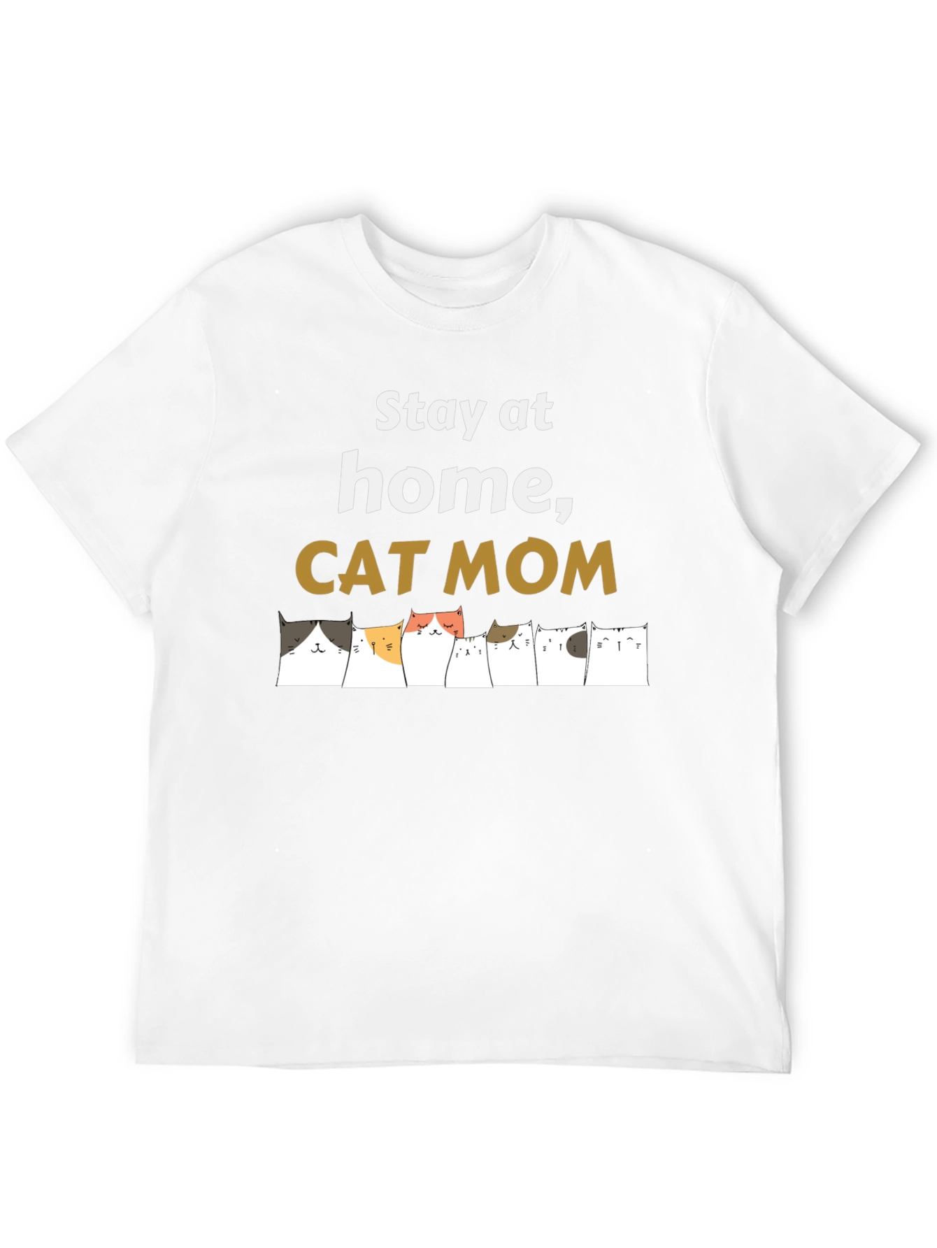 Stay Home Cat Mom T-Shirt