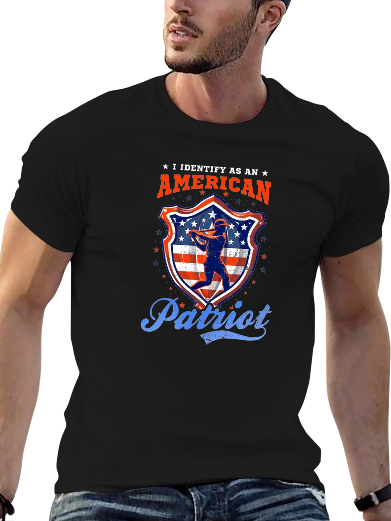 American Patriot Baseball T-Shirt