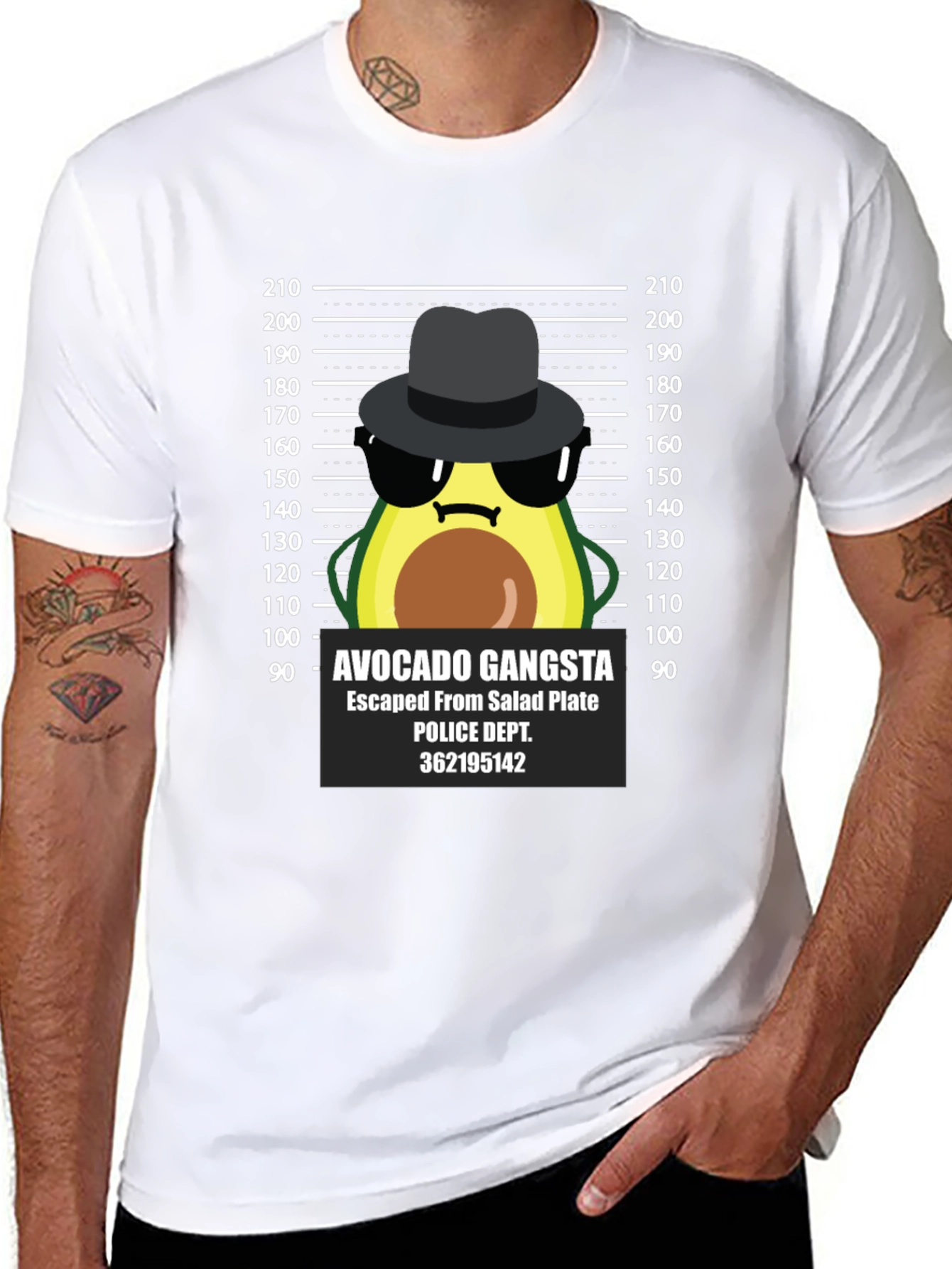 Avocado Gangsta Graphic T-Shirt