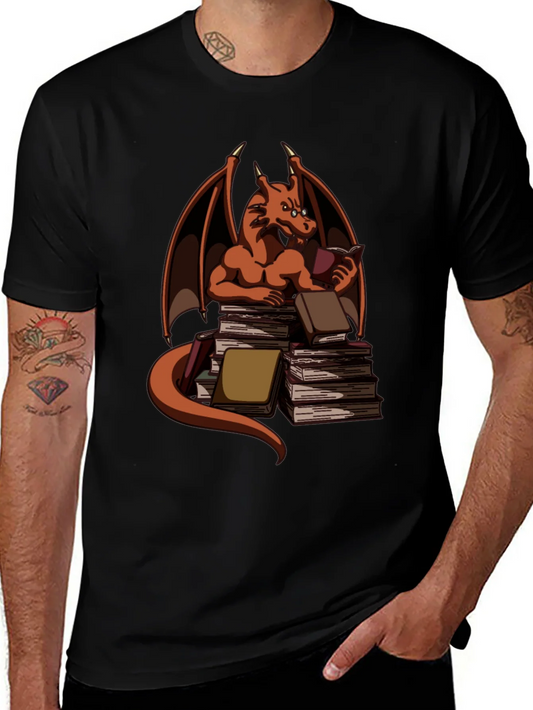Book Dragon T-Shirt - Literary Wyrm Apparel