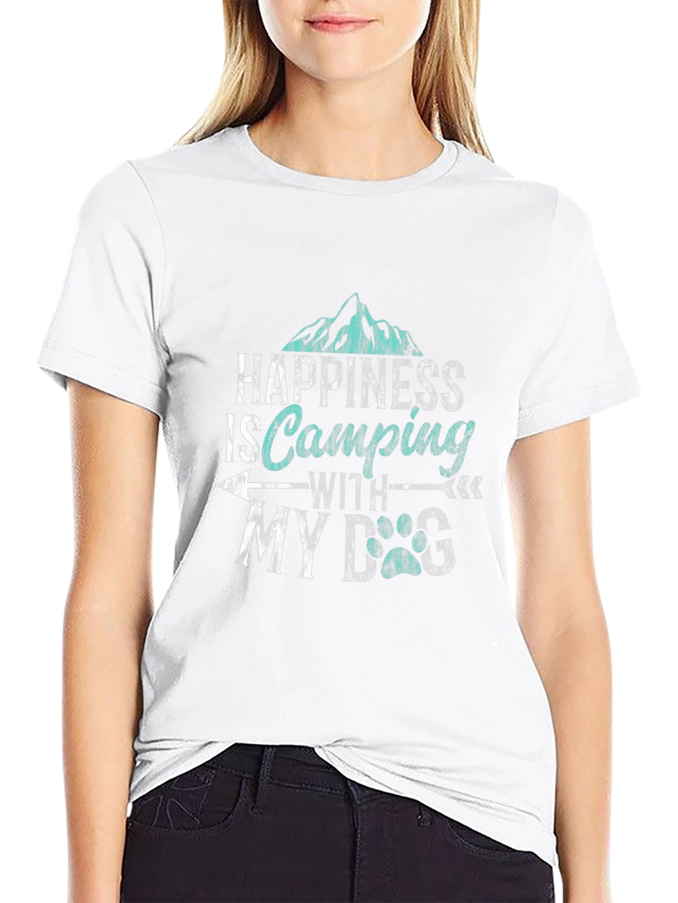 Happiness is Camping with My Dog T-Shirt