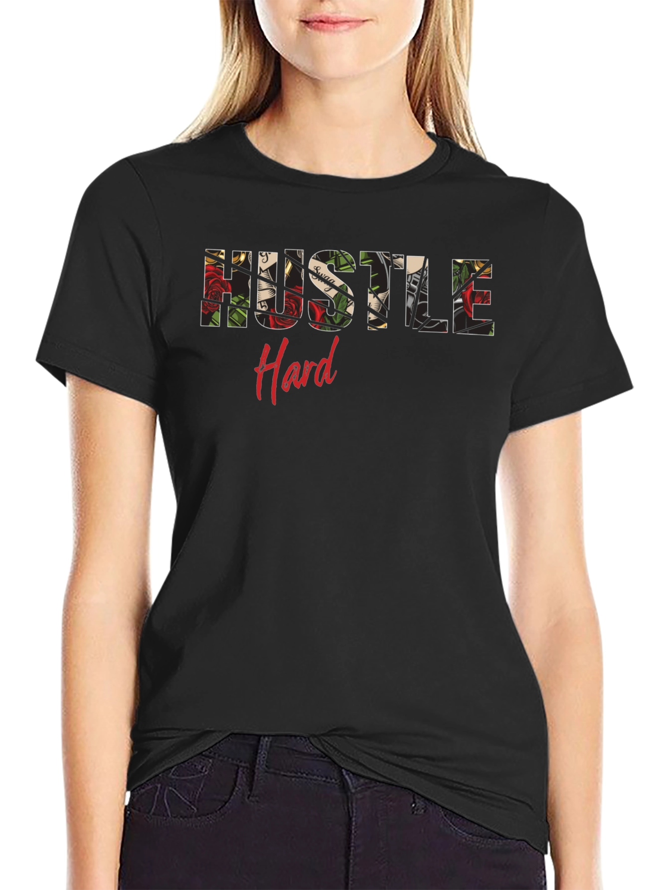 Hustle Hard Graphic Tee - Stylish & Motivational