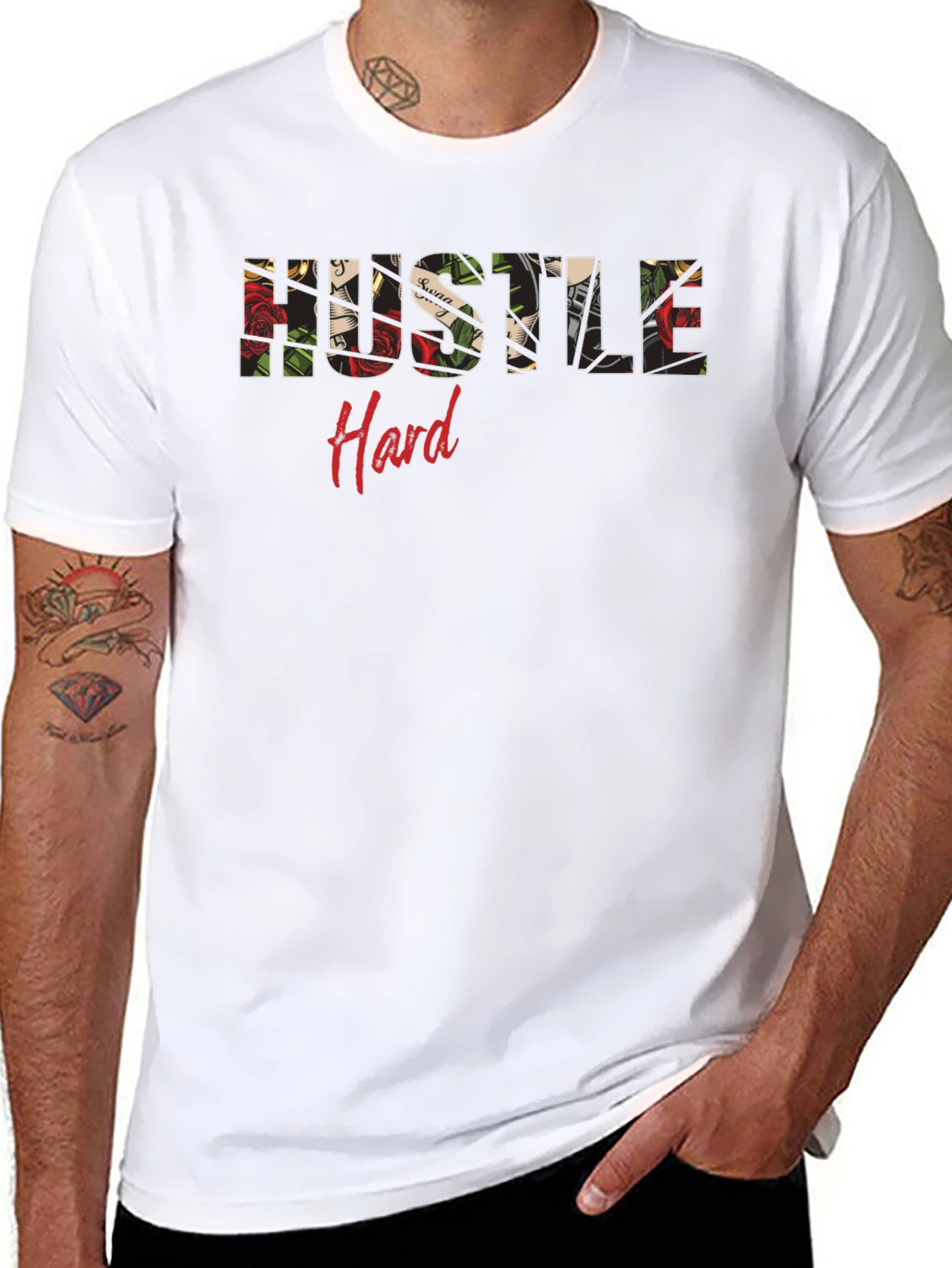 Hustle Hard Graphic Tee - Stylish & Motivational