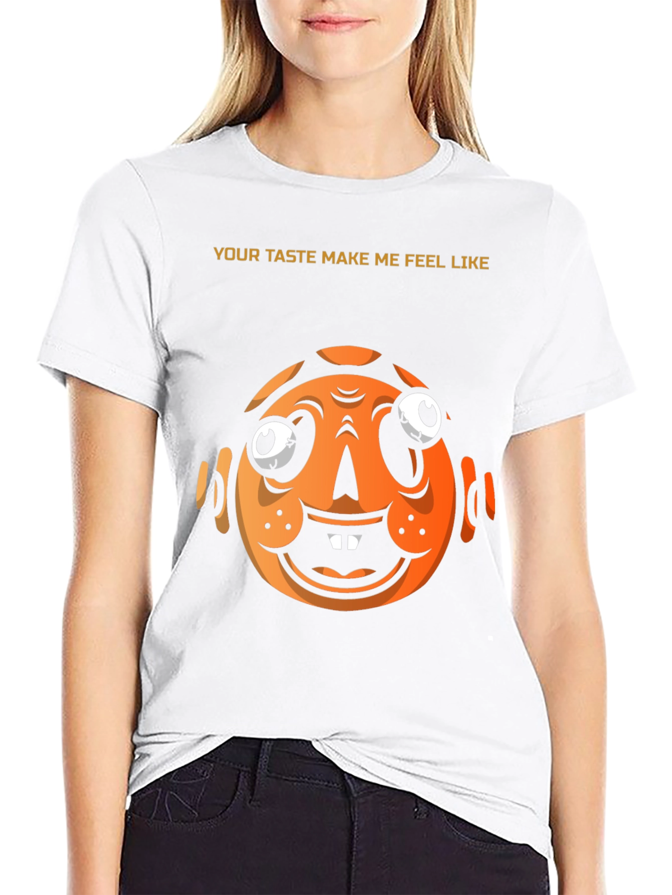 Funny Cartoon Face Graphic T-Shirt