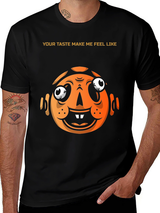 Funny Cartoon Face Graphic T-Shirt