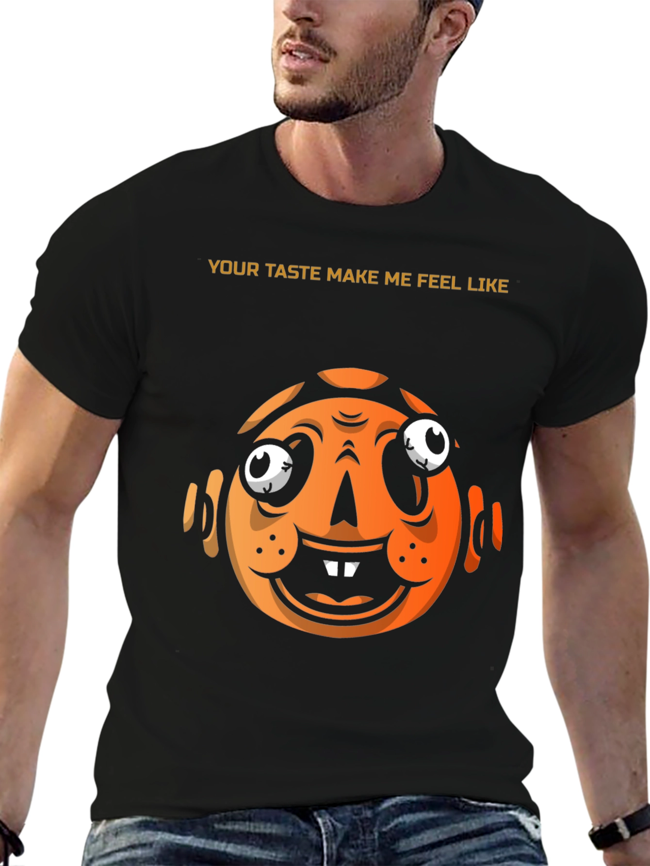 Funny Cartoon Face Graphic T-Shirt
