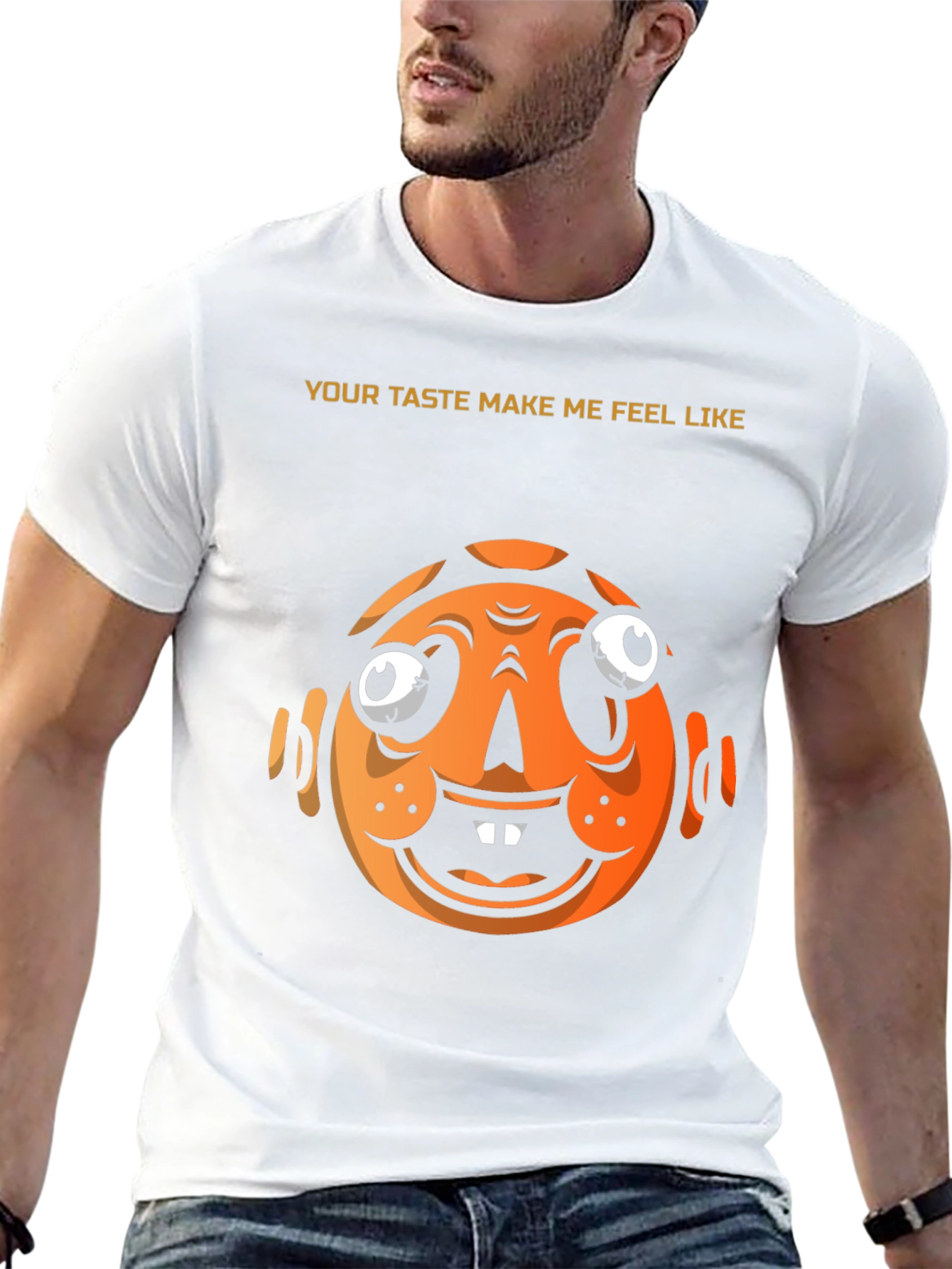 Funny Cartoon Face Graphic T-Shirt