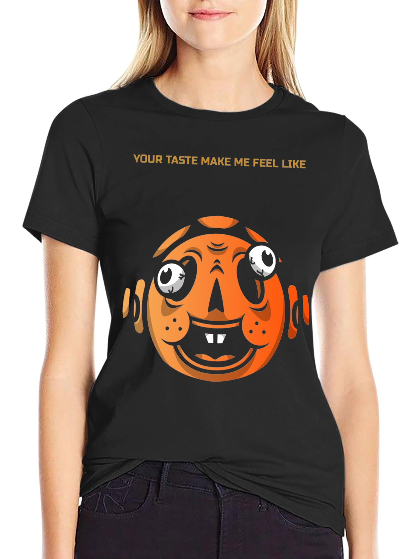 Funny Cartoon Face Graphic T-Shirt