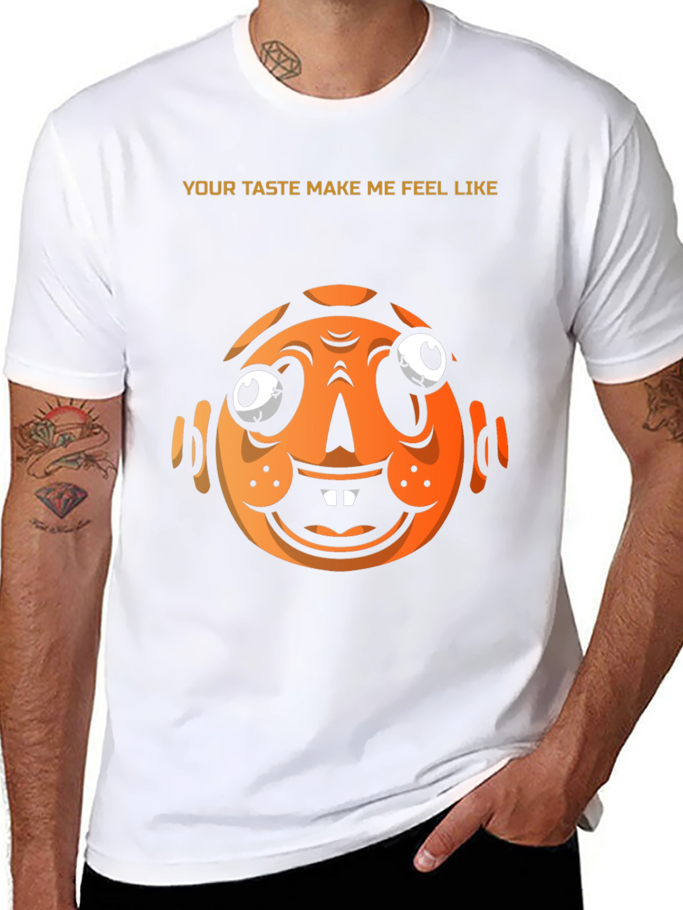 Funny Cartoon Face Graphic T-Shirt
