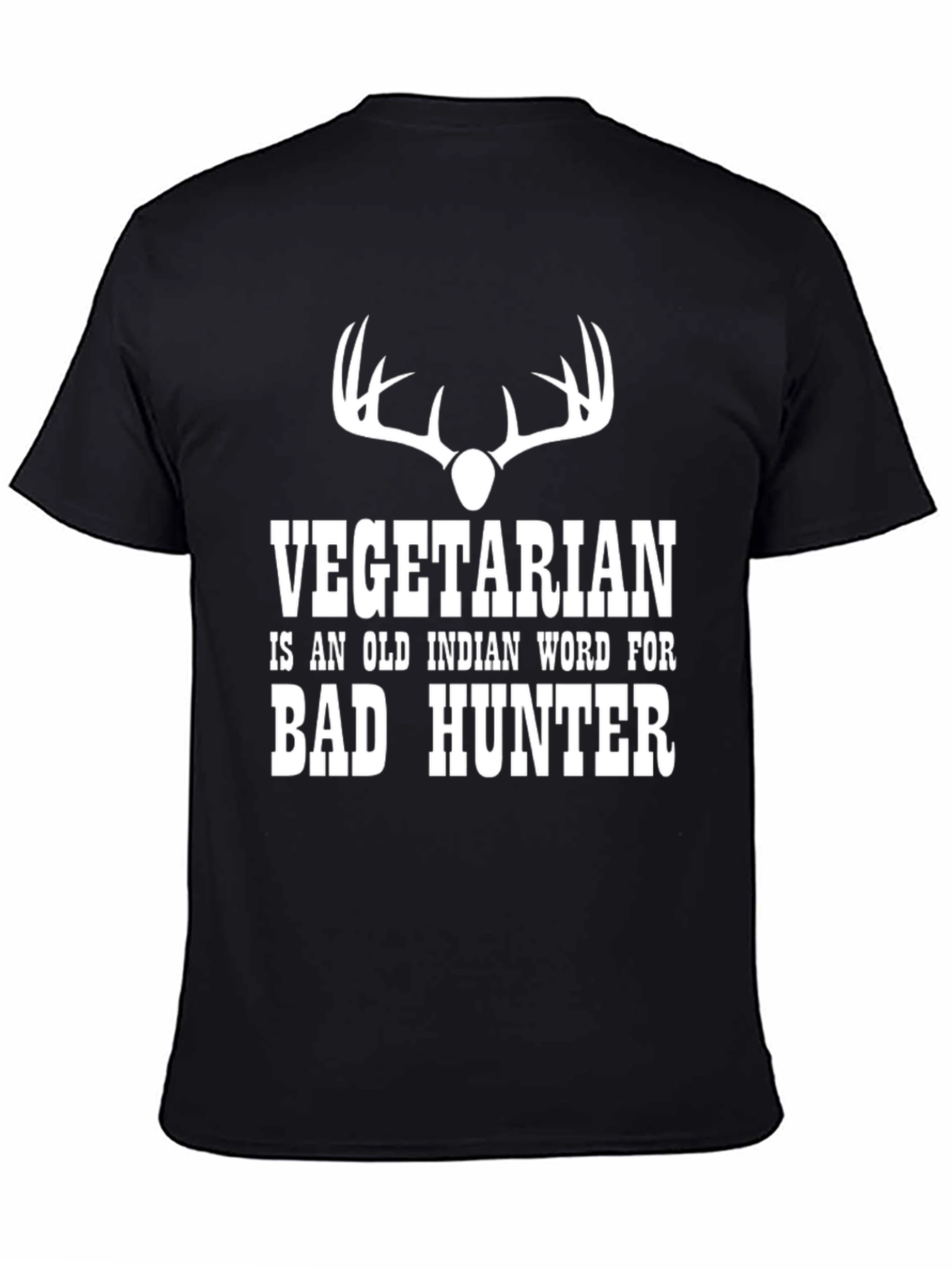 Funny Vegetarian Bad Hunter Graphic T-Shirt
