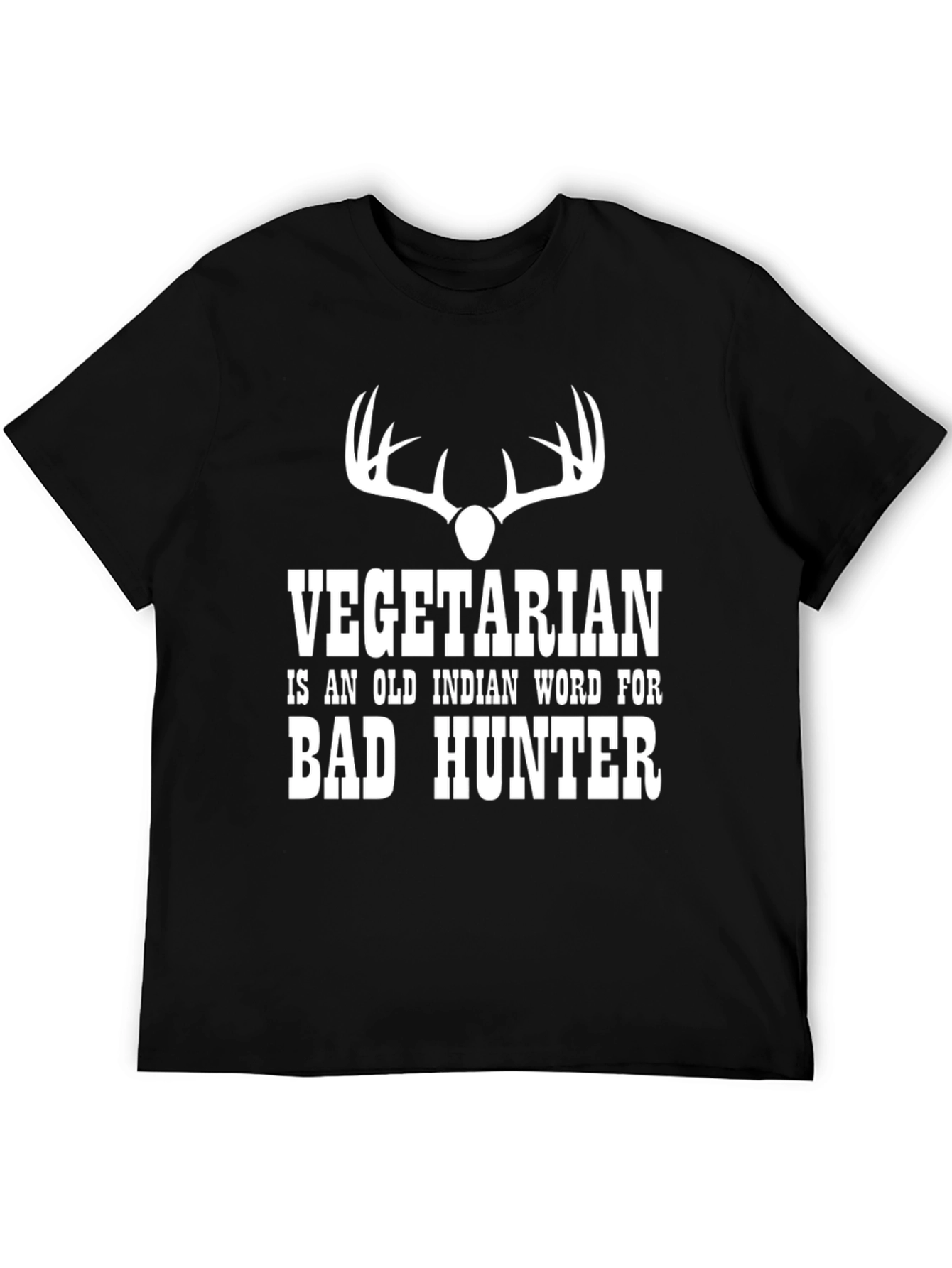 Funny Vegetarian Bad Hunter Graphic T-Shirt