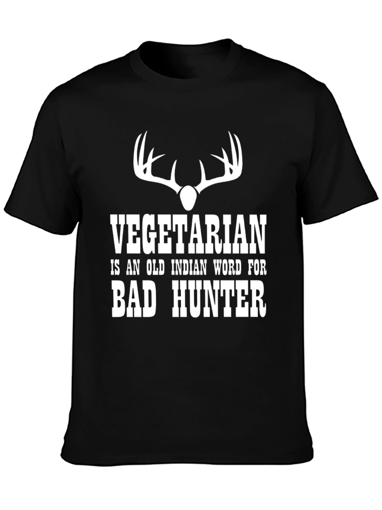 Funny Vegetarian Bad Hunter Graphic T-Shirt