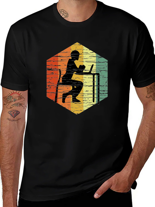 Retro Hexagon Programmer T-Shirt
