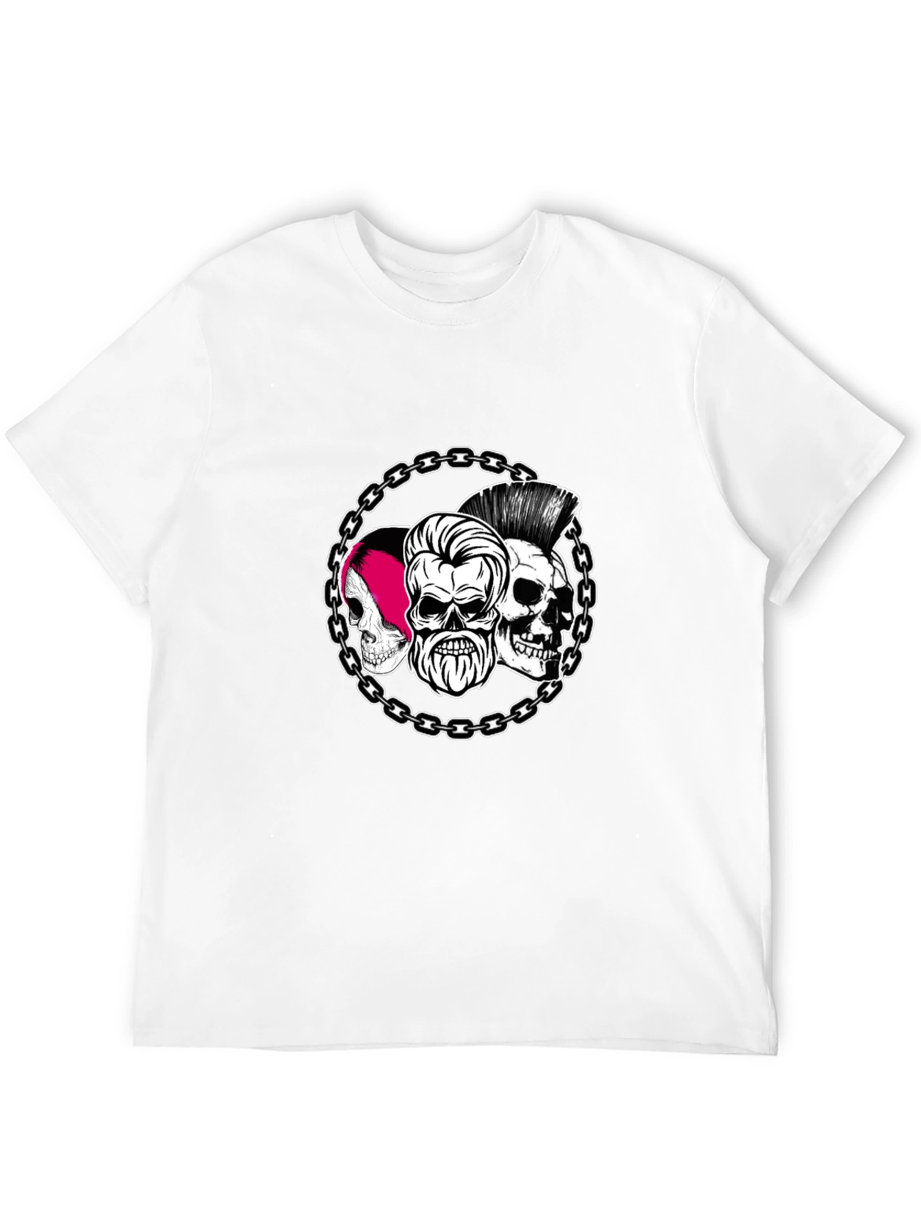 Skull Chain Graphic Tee - Black Punk Rock Shirt