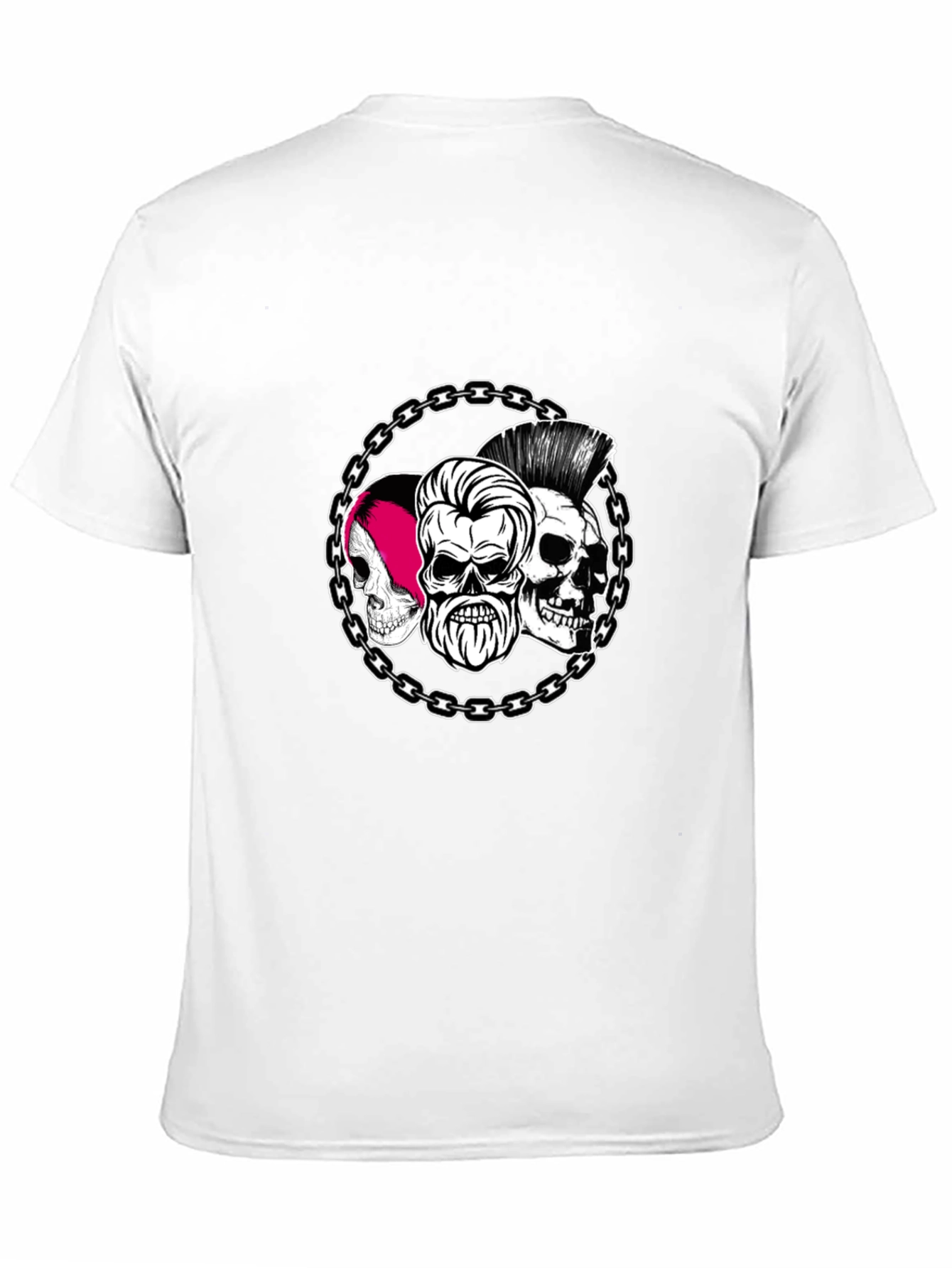 Skull Chain Graphic Tee - Black Punk Rock Shirt