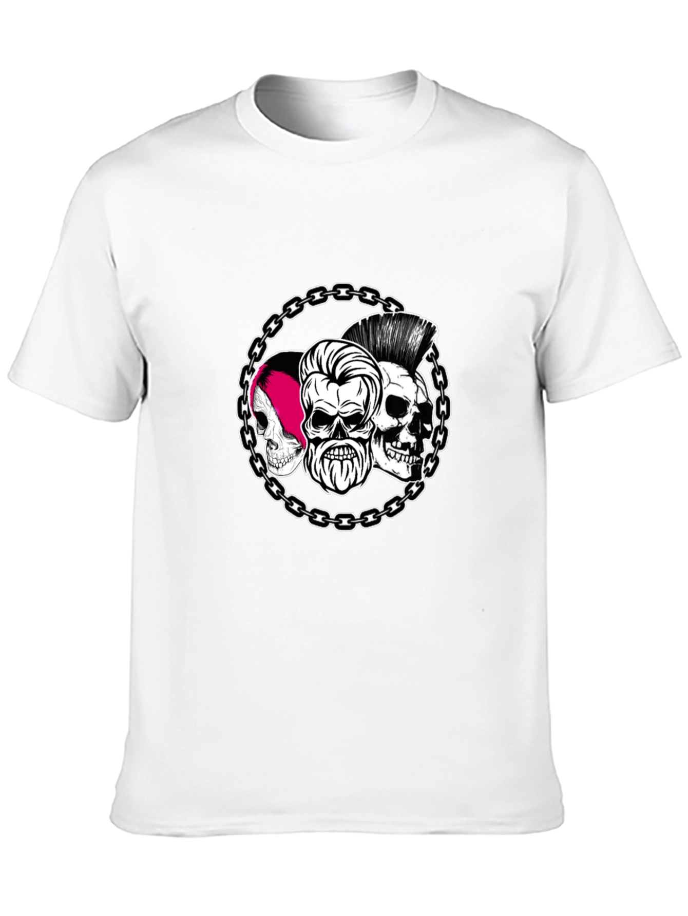 Skull Chain Graphic Tee - Black Punk Rock Shirt