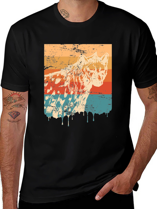 Retro Mountain Lion Graphic T-Shirt