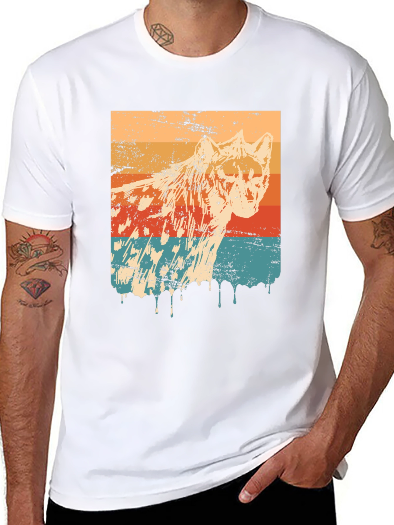 Retro Mountain Lion Graphic T-Shirt