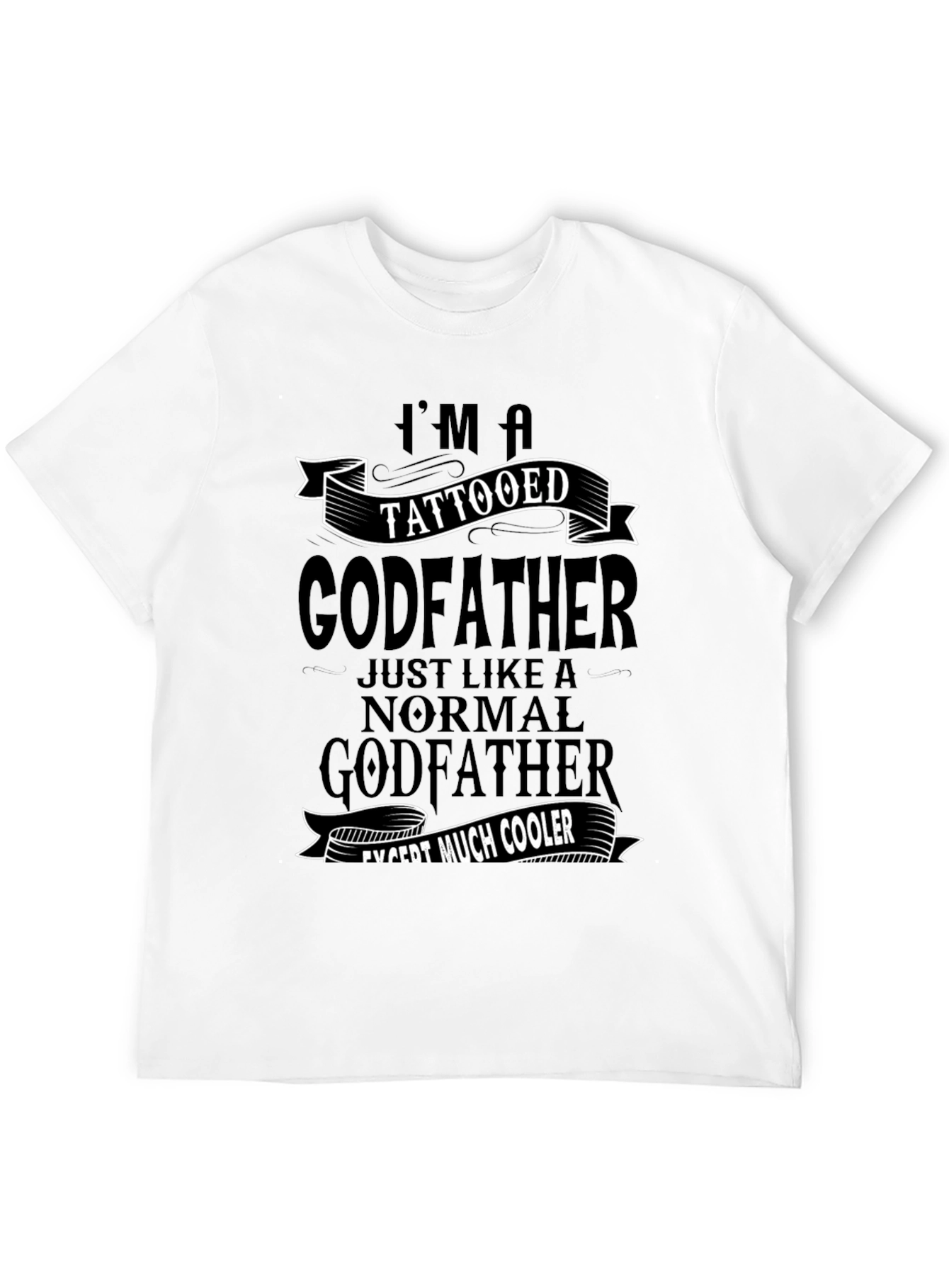 Tattooed Godfather Graphic Tee - Cool Dad Shirt
