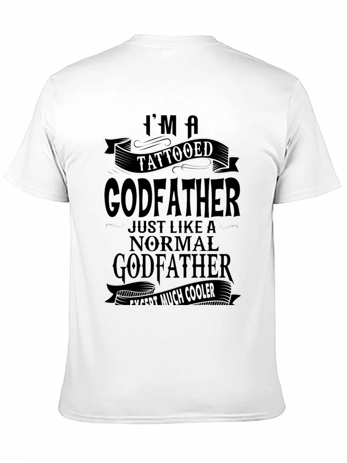 Tattooed Godfather Graphic Tee - Cool Dad Shirt