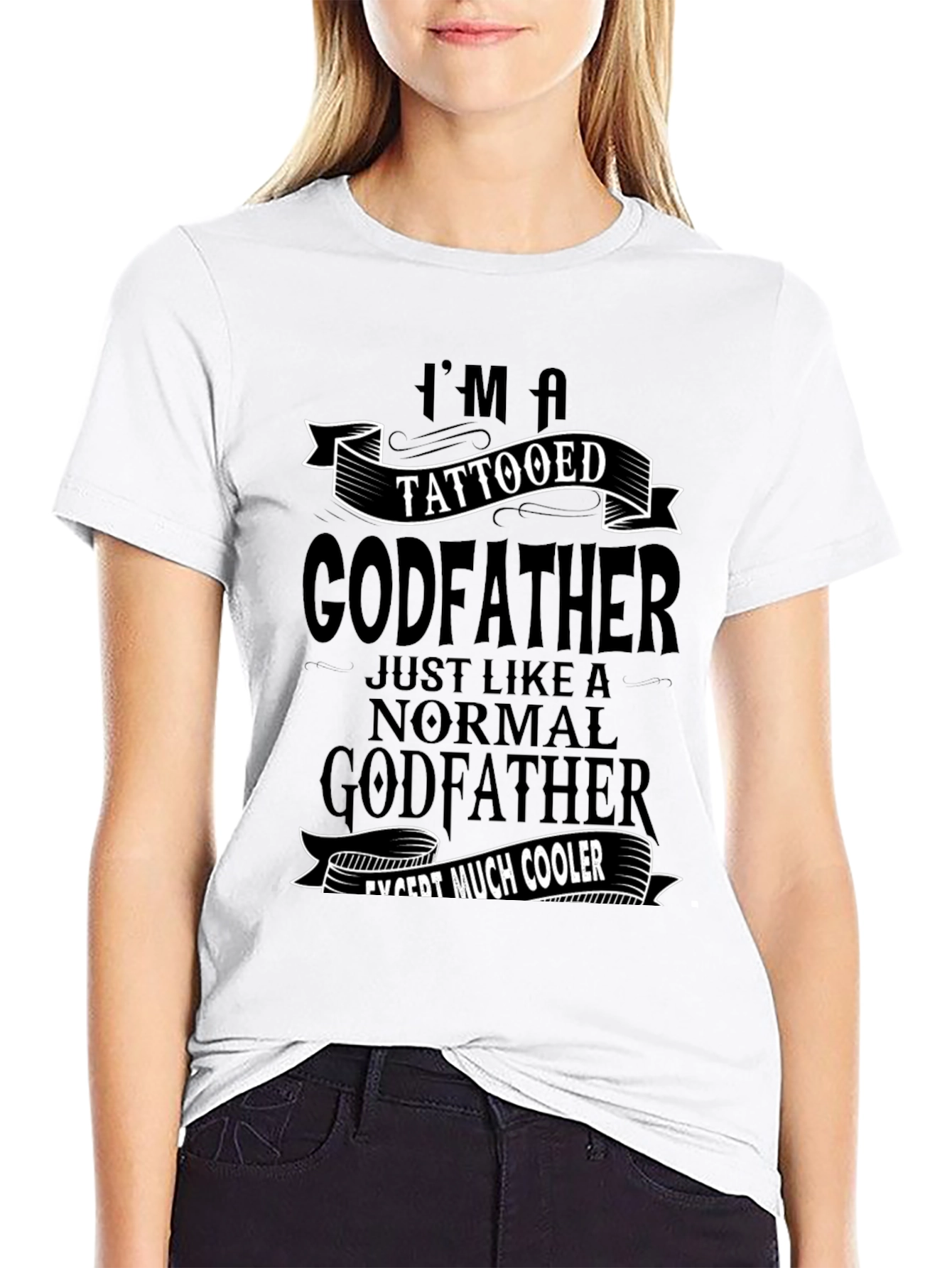 Tattooed Godfather Graphic Tee - Cool Dad Shirt
