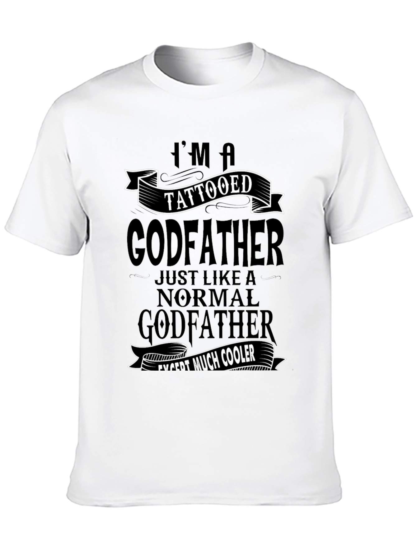 Tattooed Godfather Graphic Tee - Cool Dad Shirt